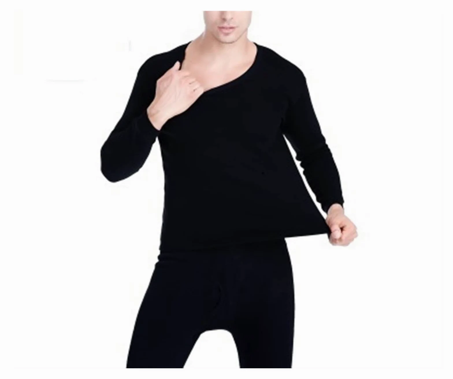 PAXAS Conjunto De Ropa Interior Térmica para Hombre Invierno Long Johns Conjunto De Ropa Interior Térmica para Hombre De Vellón Fino De Color Sólido Mantener El Calor