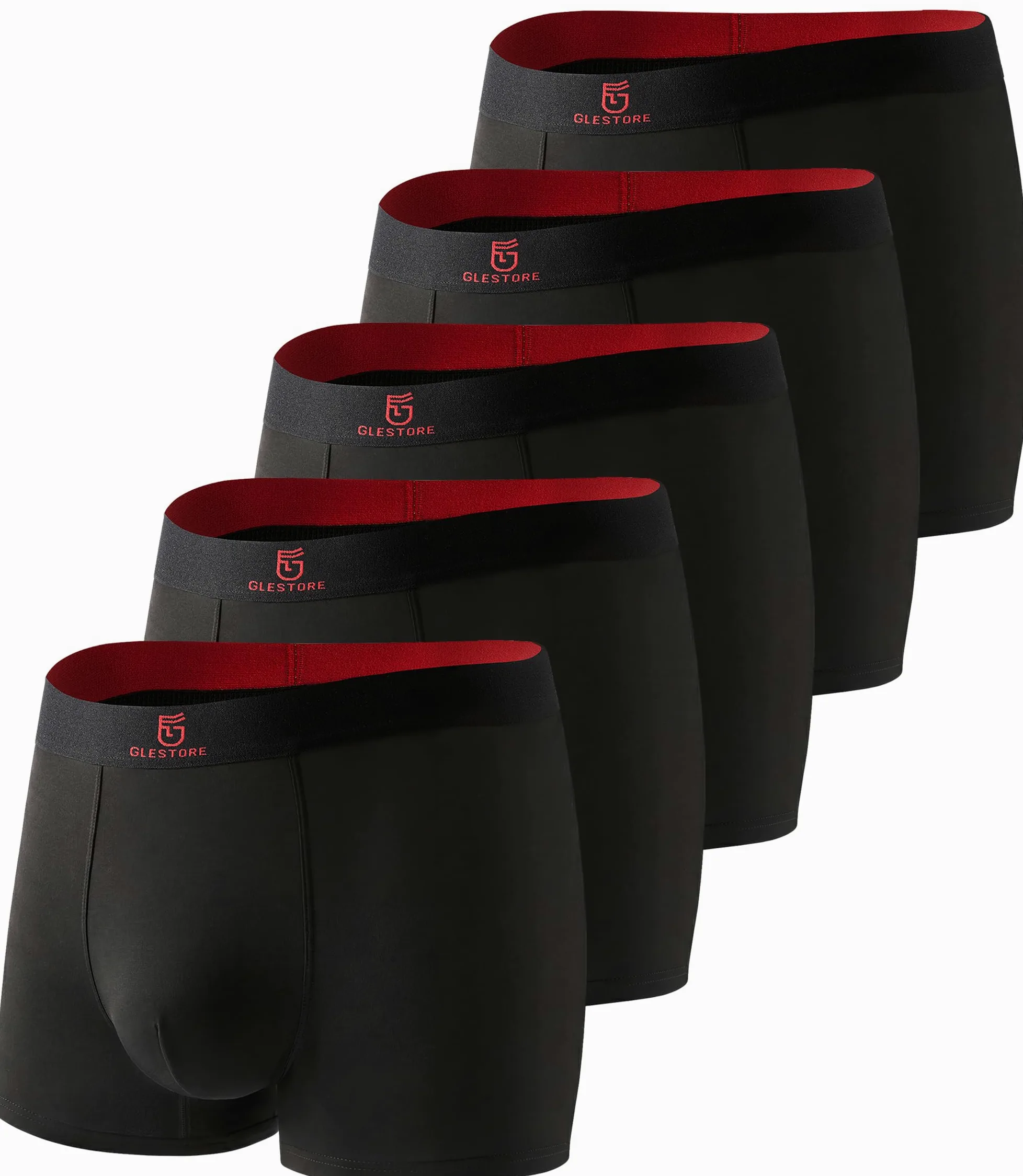 GLESTORE Boxer Microfibra para Hombre Modal Cintura Elasticidad MT0604 Respirador Pack 4/5