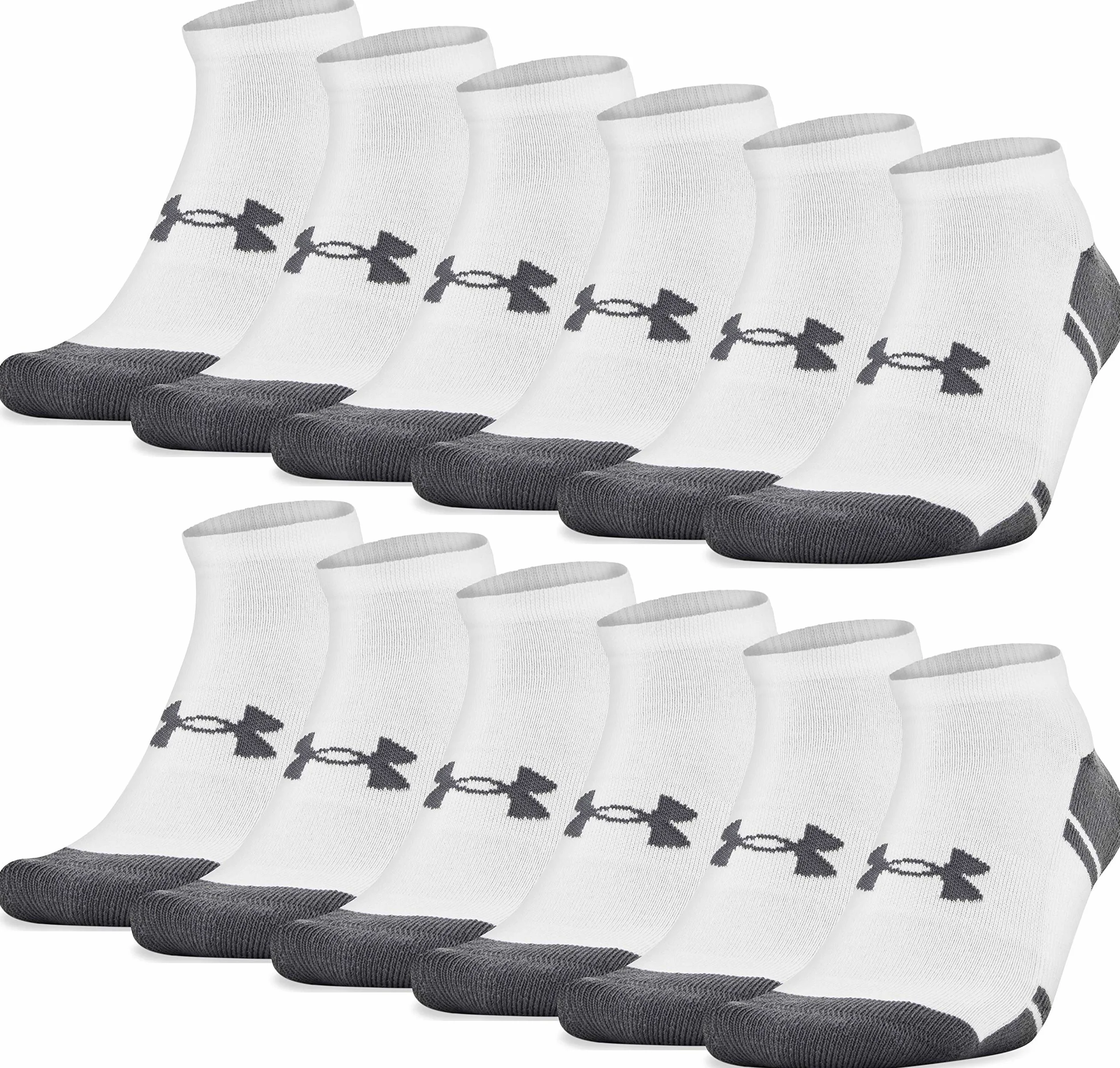 Under Armour Resistor 3.0 Calcetines Invisibles, Multipares Calcetines Hombre (Pack de 6)