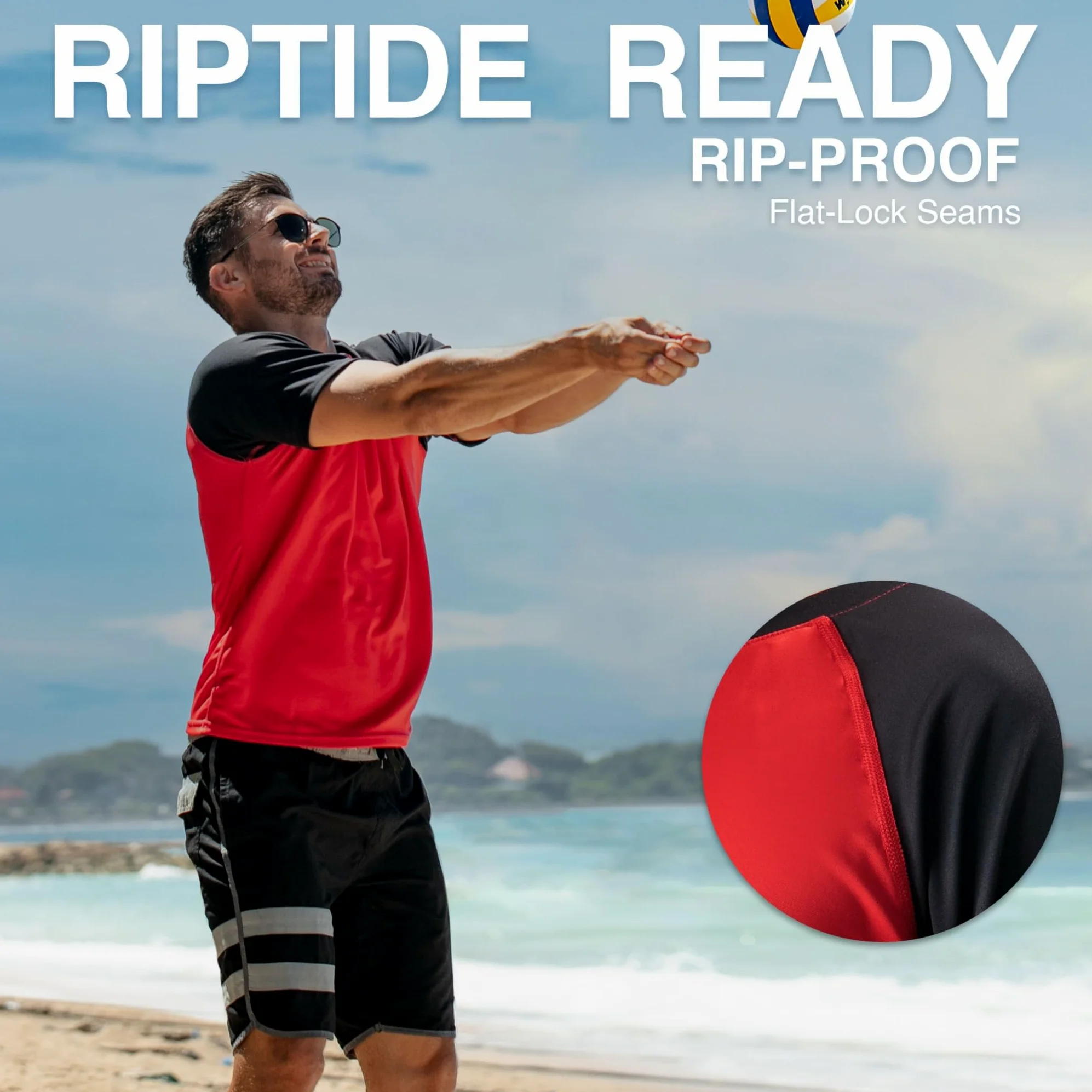 Kanu Surf CB Rashguard UPF 50+ - Camisetas de Natación (Talla Regular Y Extendida) CB (UPF 50+ 50) CB Rashguard UPF 50+ UPF 50+ Camisa de protección de Sarpullido Hombre