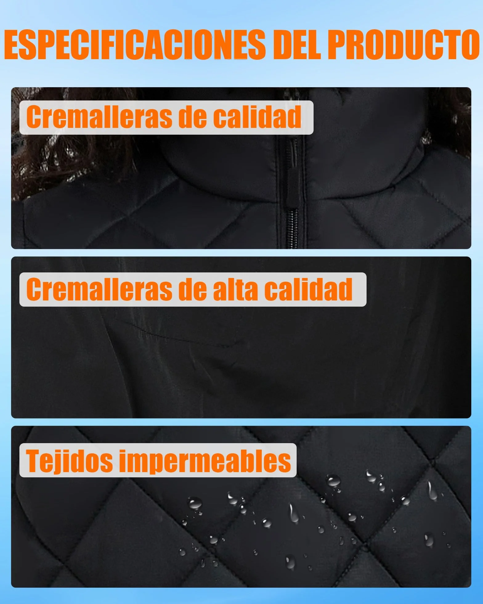 Chaleco Calefactable Hombre Mujer Batería 7,4V 10000mAh Control 4-en-1 Fibra de Carbono