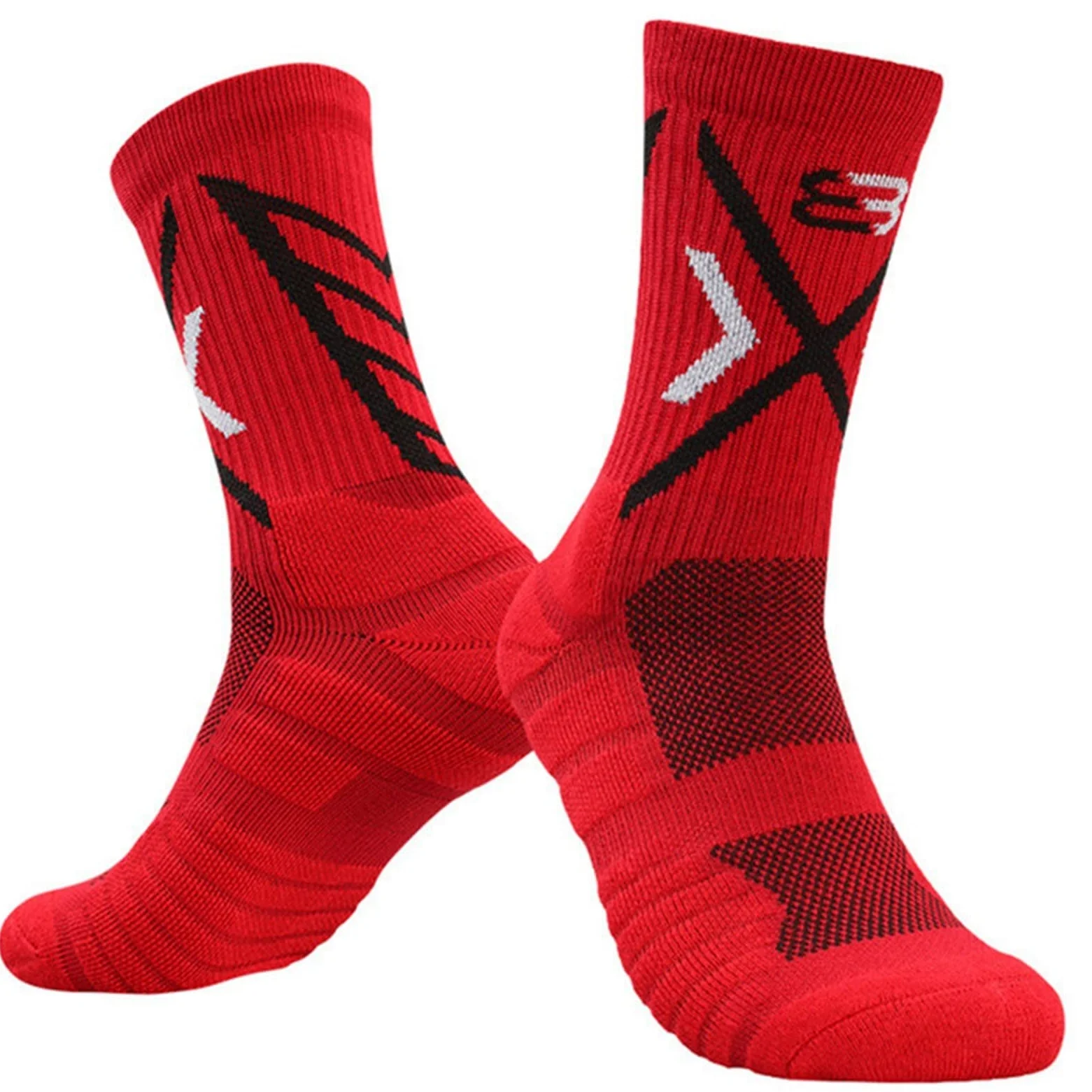 Calcetines de Baloncesto for Hombre Calcetines de Ciclismo de Tubo Medio Grueso Toalla de Fondo en el Exterior Running Calcetines Deportivos (3 Pares) Calcetines de Ciclismo