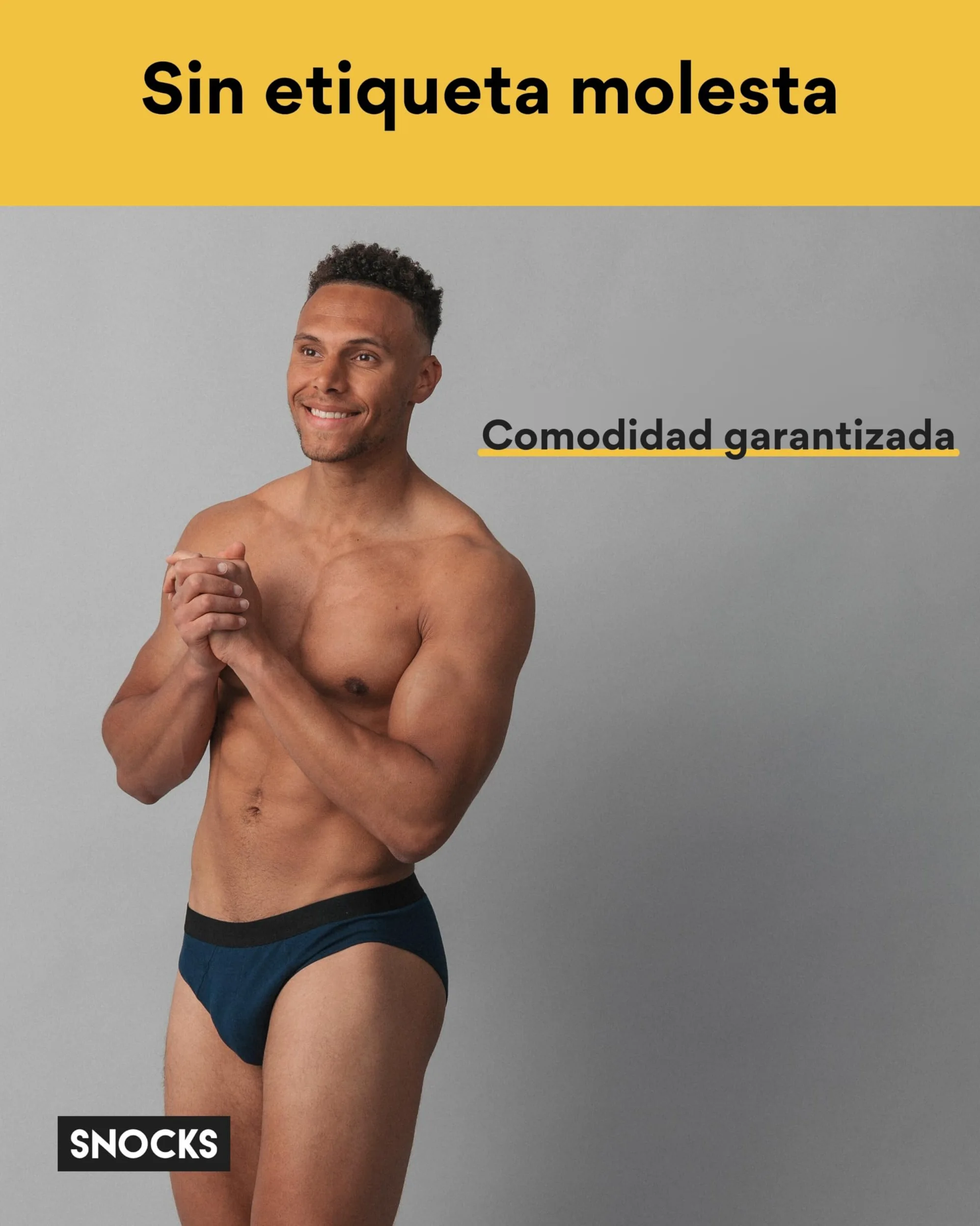 Snocks Pack de 6 Calzoncillos Slips Hombre Algodón Orgánico - Slip Hombre Tallas S-4XL Calzoncillos Hombre Slip sin Etiqueta Molesta Slips Hombre