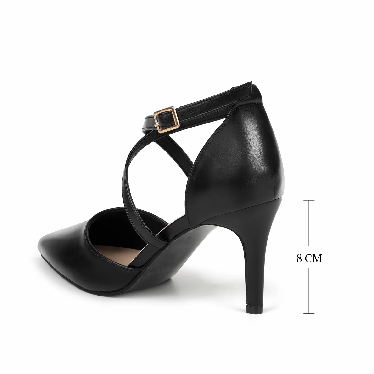 Hoefirm Zapatos Tacón Alto Mujer Sexy Zapatos de Vestir Punta Correa de Tobillo para Fiesta Salón