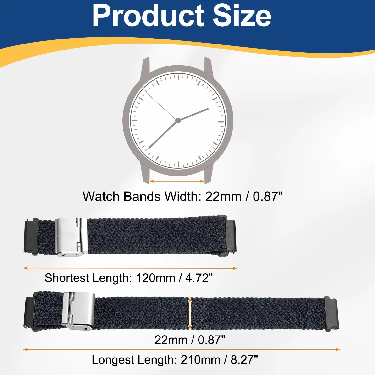 QUARKZMAN Correa de Reloj Nylon Trenzada, Banda Universal Liberación Rápida Cierre con Acero Inoxidable Hebilla Pulsera Repuesto Casual Accesorio Suave para Mujer Hombre