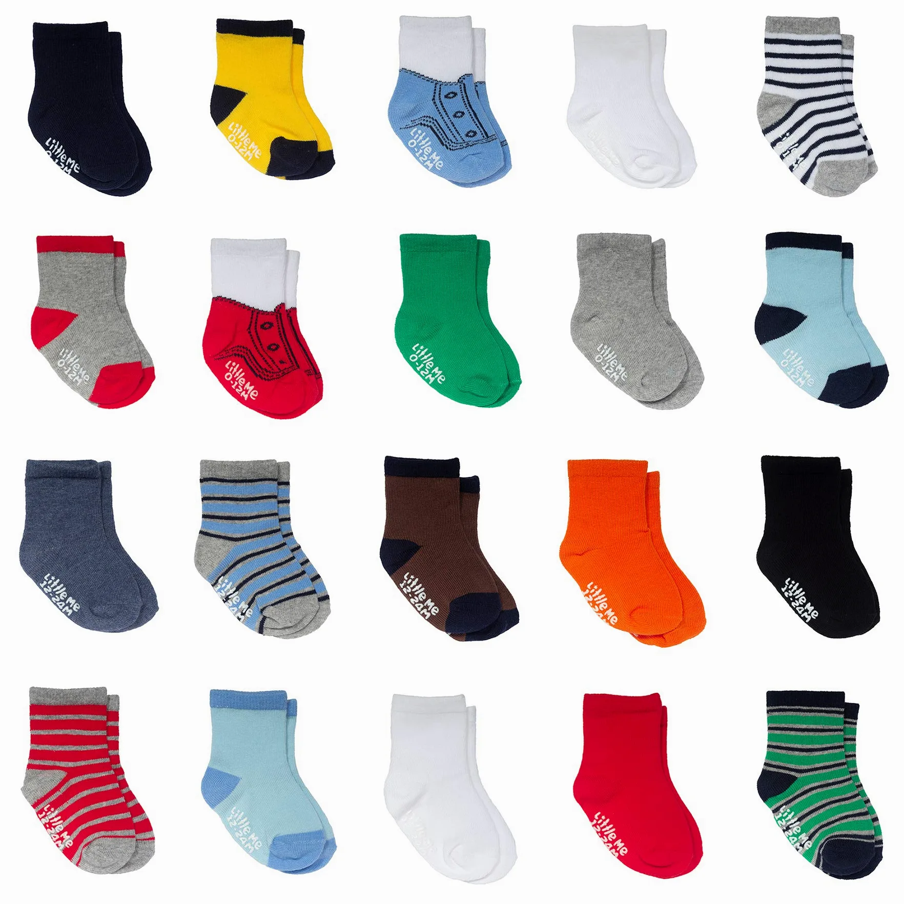 Little Me Baby 20 Piece Assorted Socks, Boys', Multi, 0-12/12-24 Months