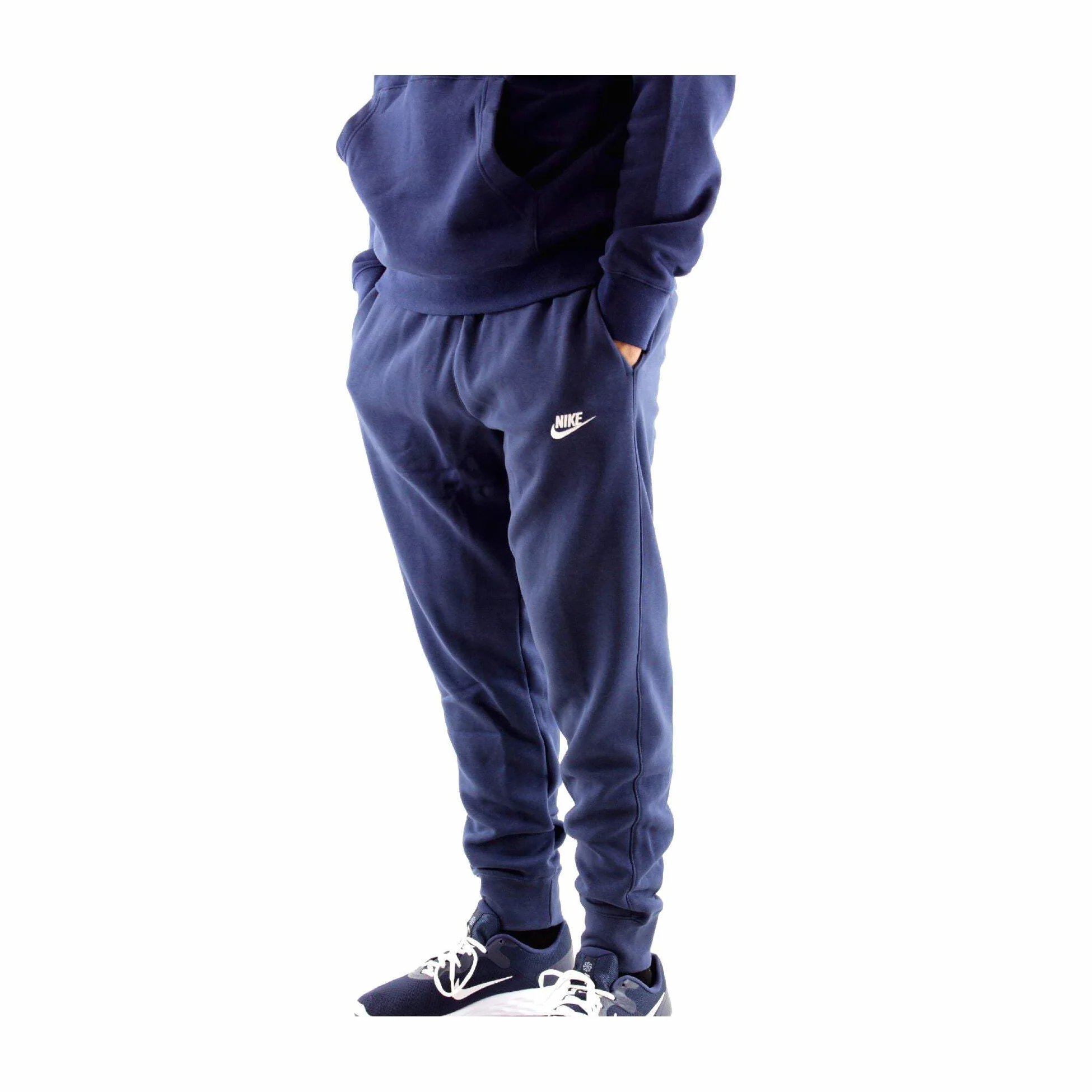 Nike, M NSW Club Jggr BB Pantalones De Deporte, Hombre, Midnight Navy, Midnight Navy, White, XS