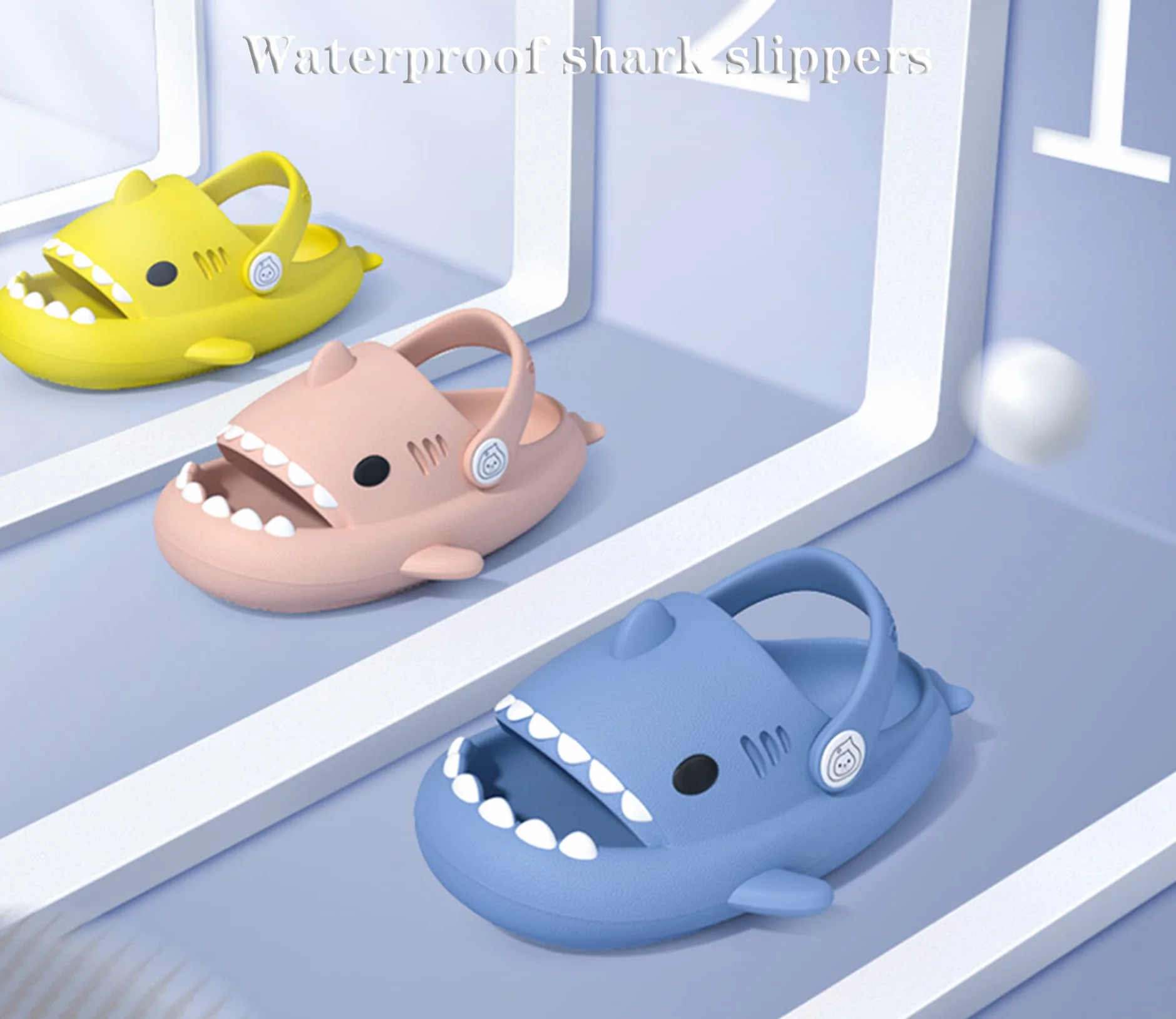 SMajong Chanclas de Playa para Niña Niño Zapatillas de Baño Antideslizante Zapatos de Piscina Ligero Verano Mules, A Amarillo, 25/26 EU