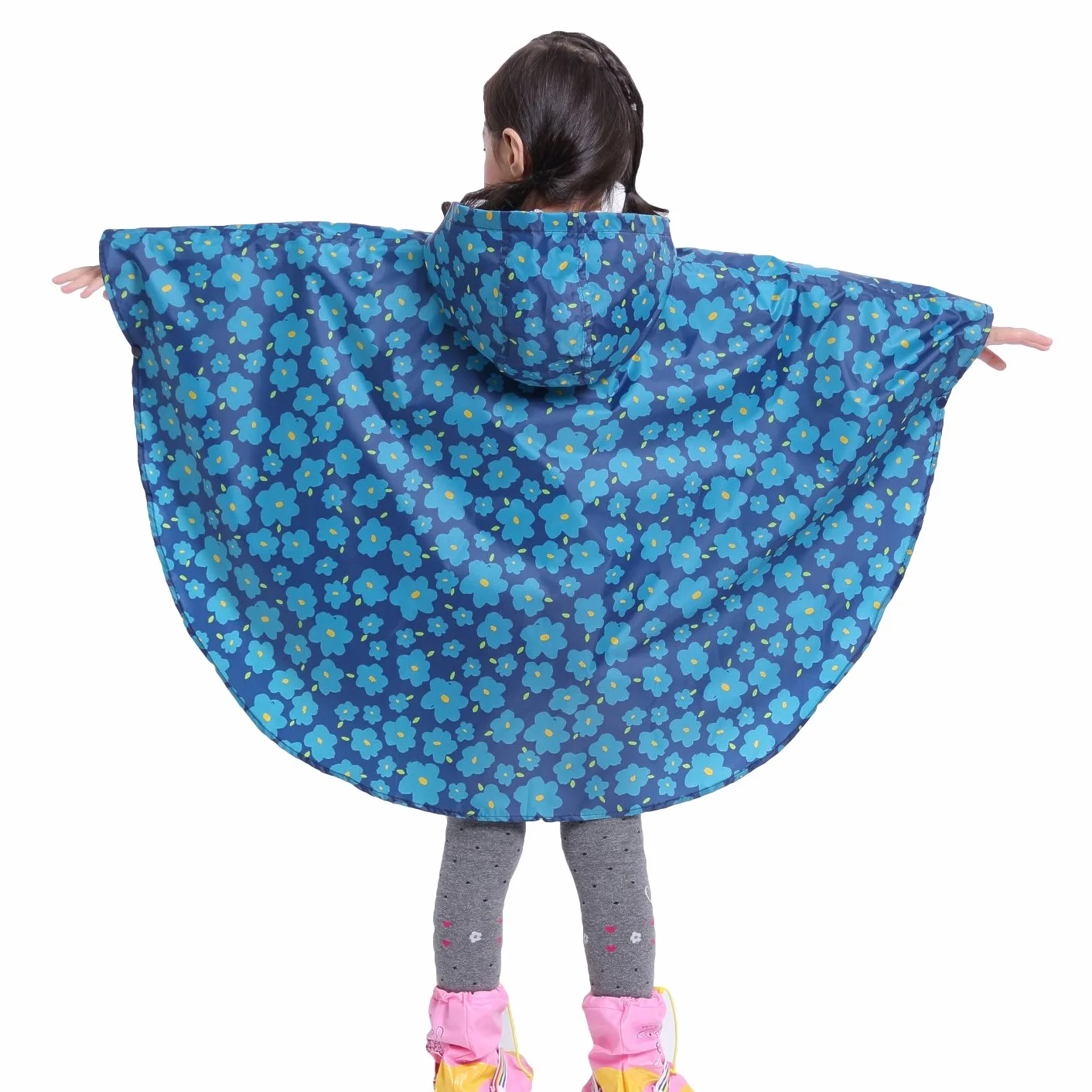 Poncho de Niña, Chubasquero Niño,Impermeables para Hombres y Mujeres para Niños, Impermeable Capa con Capucha Talla S hasta XL Niños 1 hasta 12 años