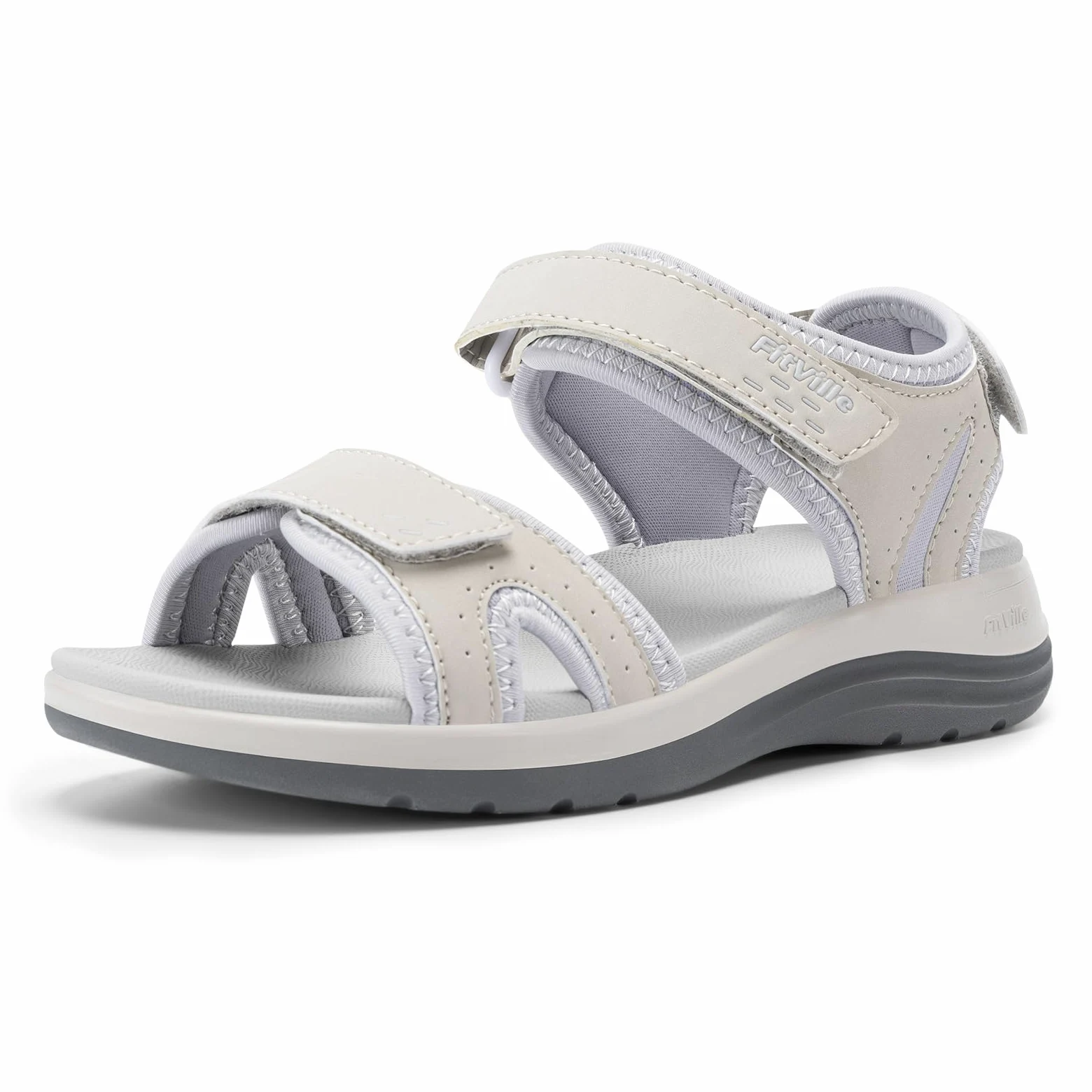 FitVille Sandalias Anchas para Mujer Sandalias para Caminar en Verano Cómodas y Ligeras, Aptas para Pies Gruesos
