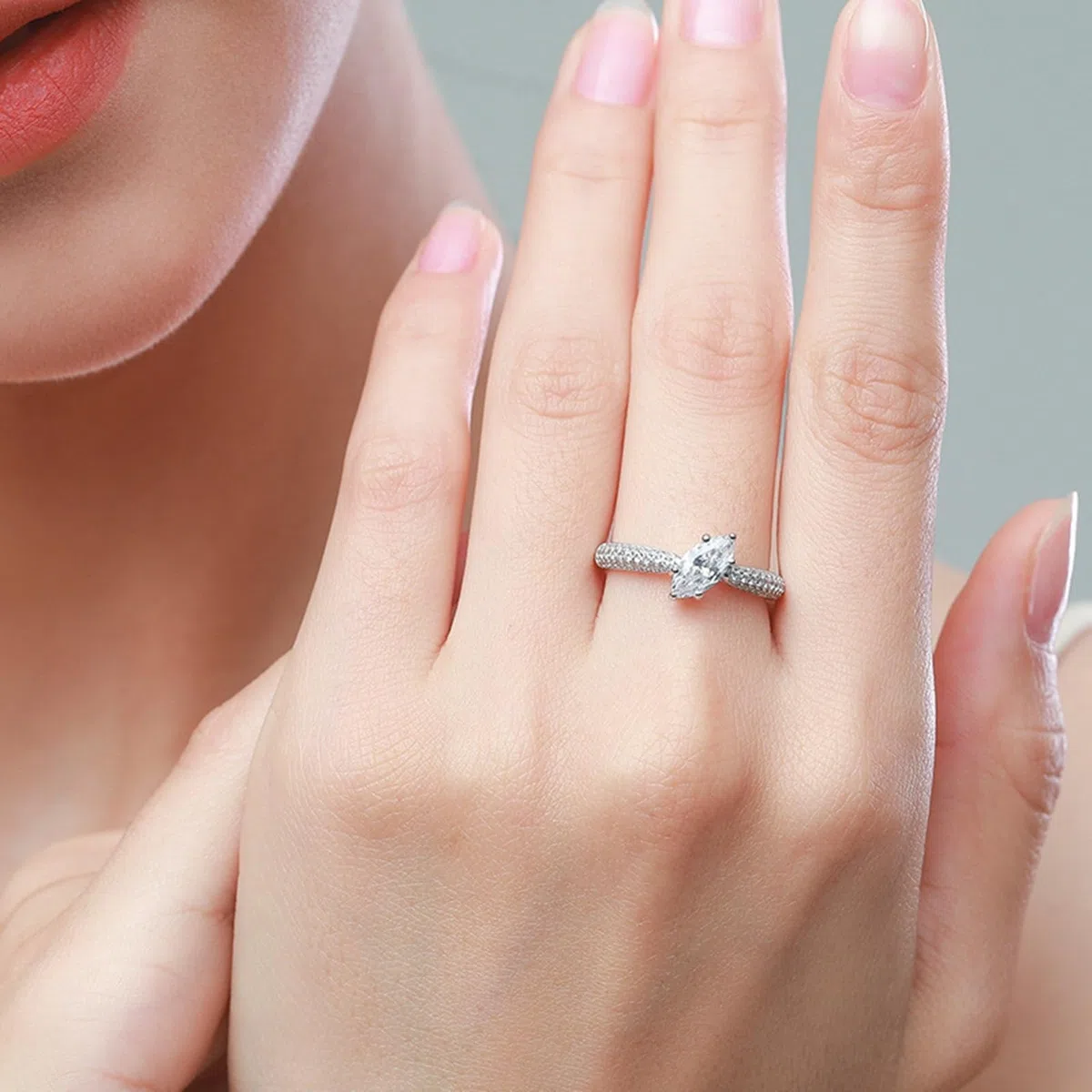 Anillos para mujer de oro con moissanite, elegante oro blanco, anillos de compromiso, anillos de compromiso de oro real