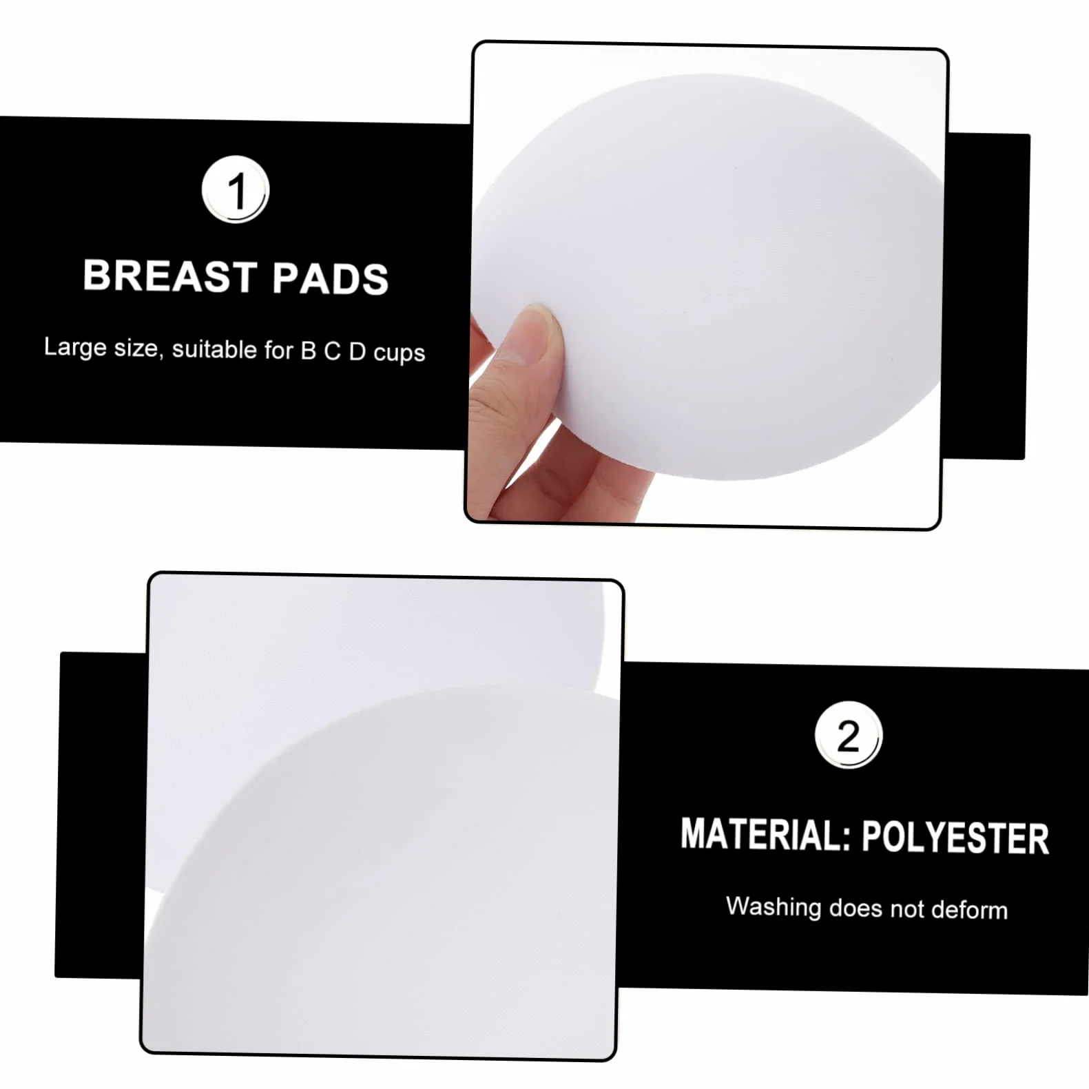 20pares Almohadillas Para Sujetadores Redondas Inserciones Transpirables Para Sujetadores Deportivos Rellenos De Poliéster Para Bikini y Trajes De Baño Comodidad y Adaptabilidad