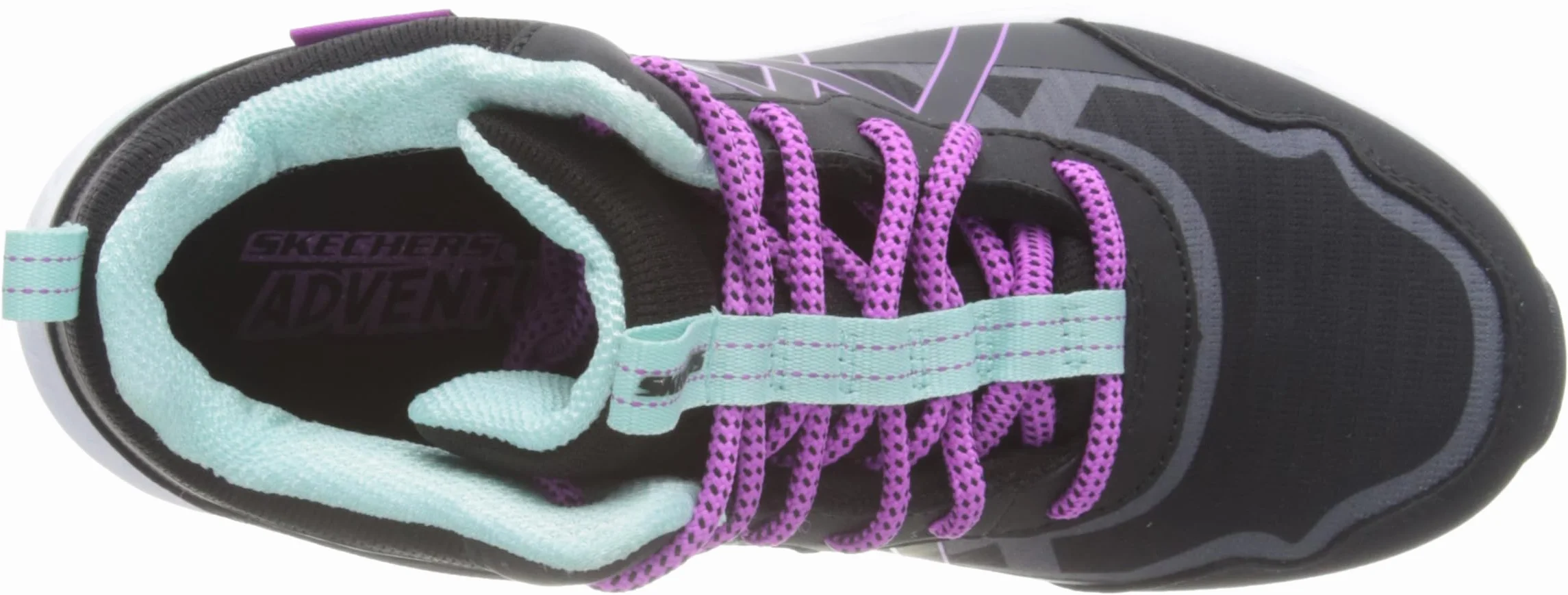 Skechers Adventure Blitz Fun Pursuit, Botas de Senderismo Niñas, Black Pu/ Turquoise Trim, 27 EU