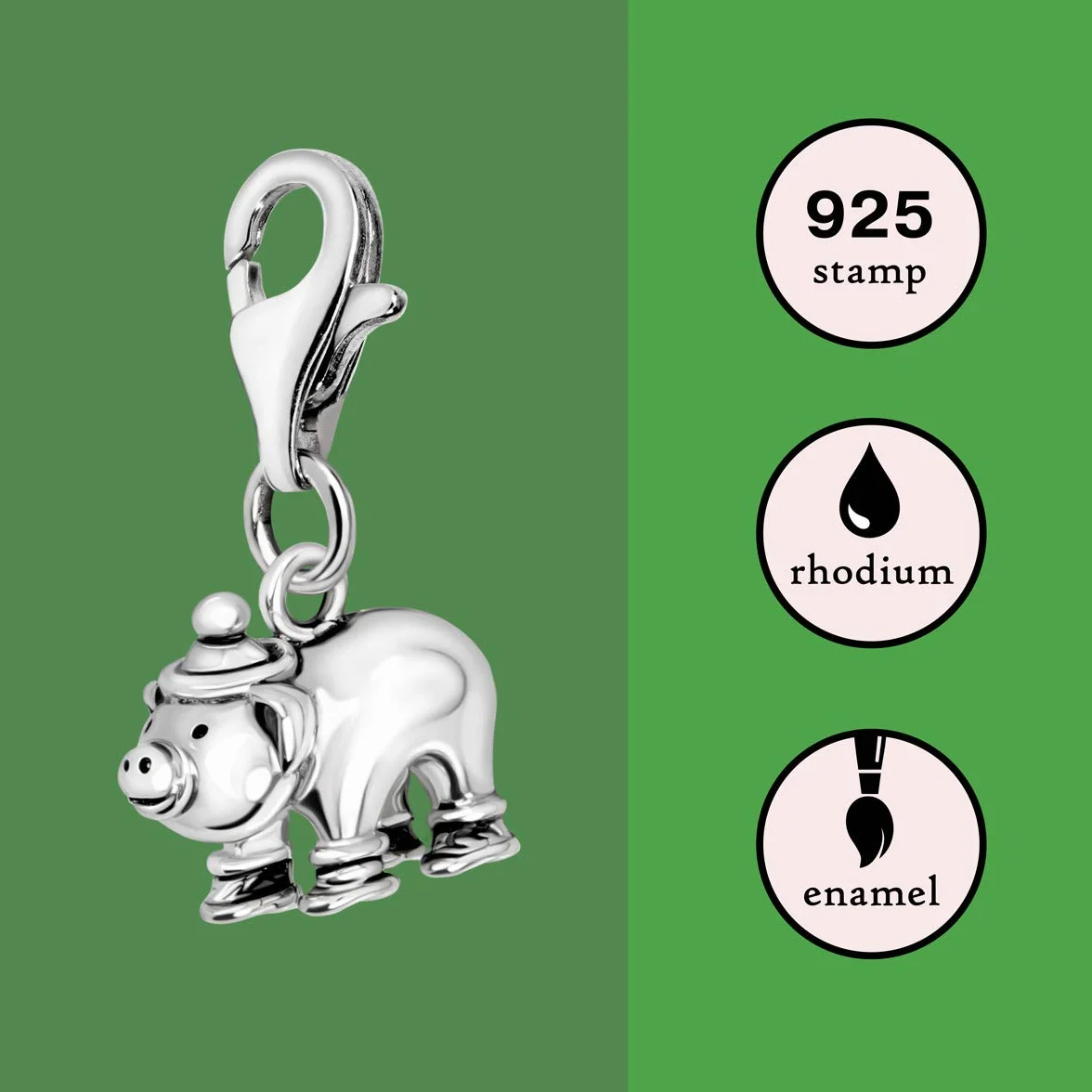 Quiges Charm Argent 925 para Pulseras