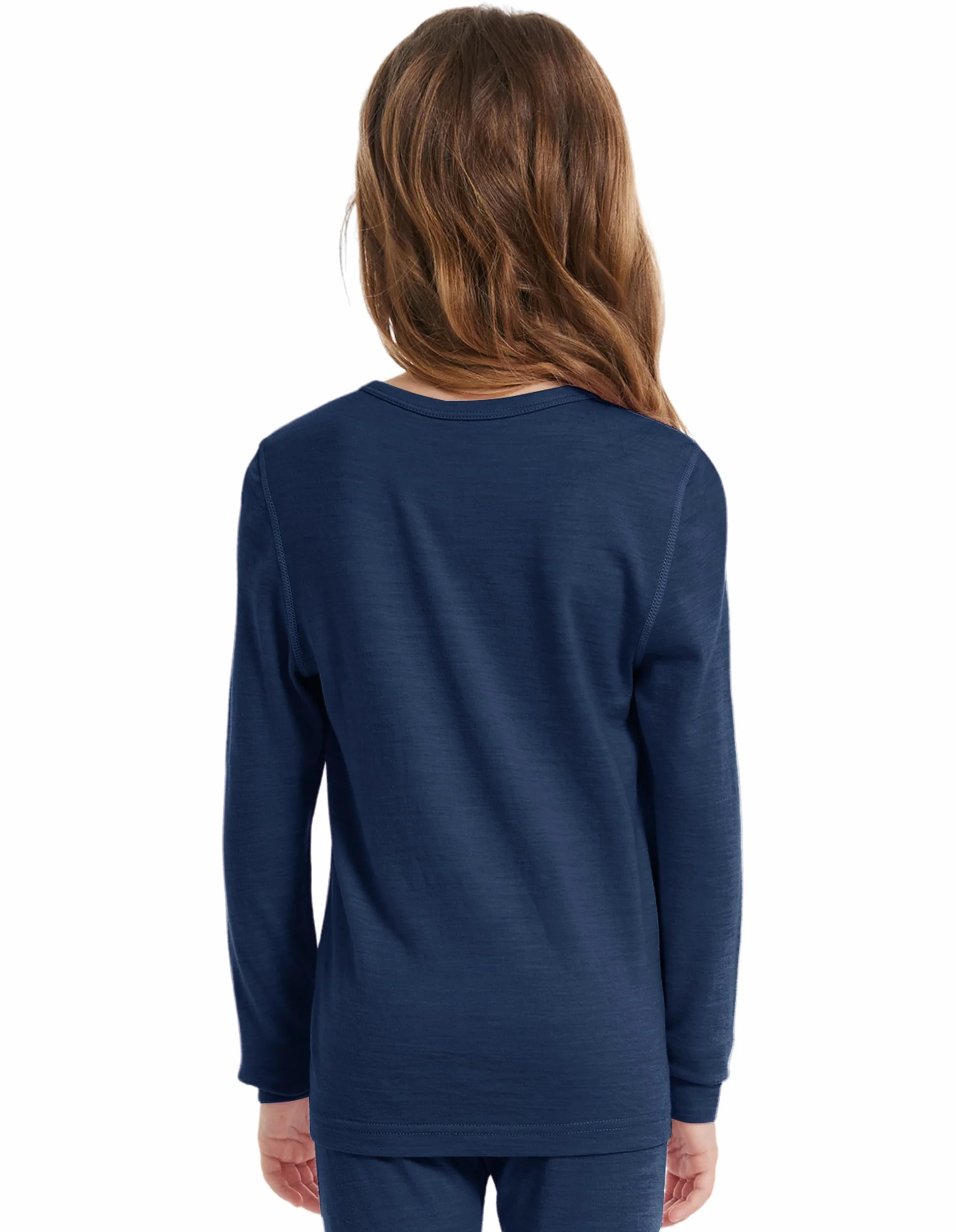 Camiseta interior térmica ligera unisex de lana merino 100 % para niños