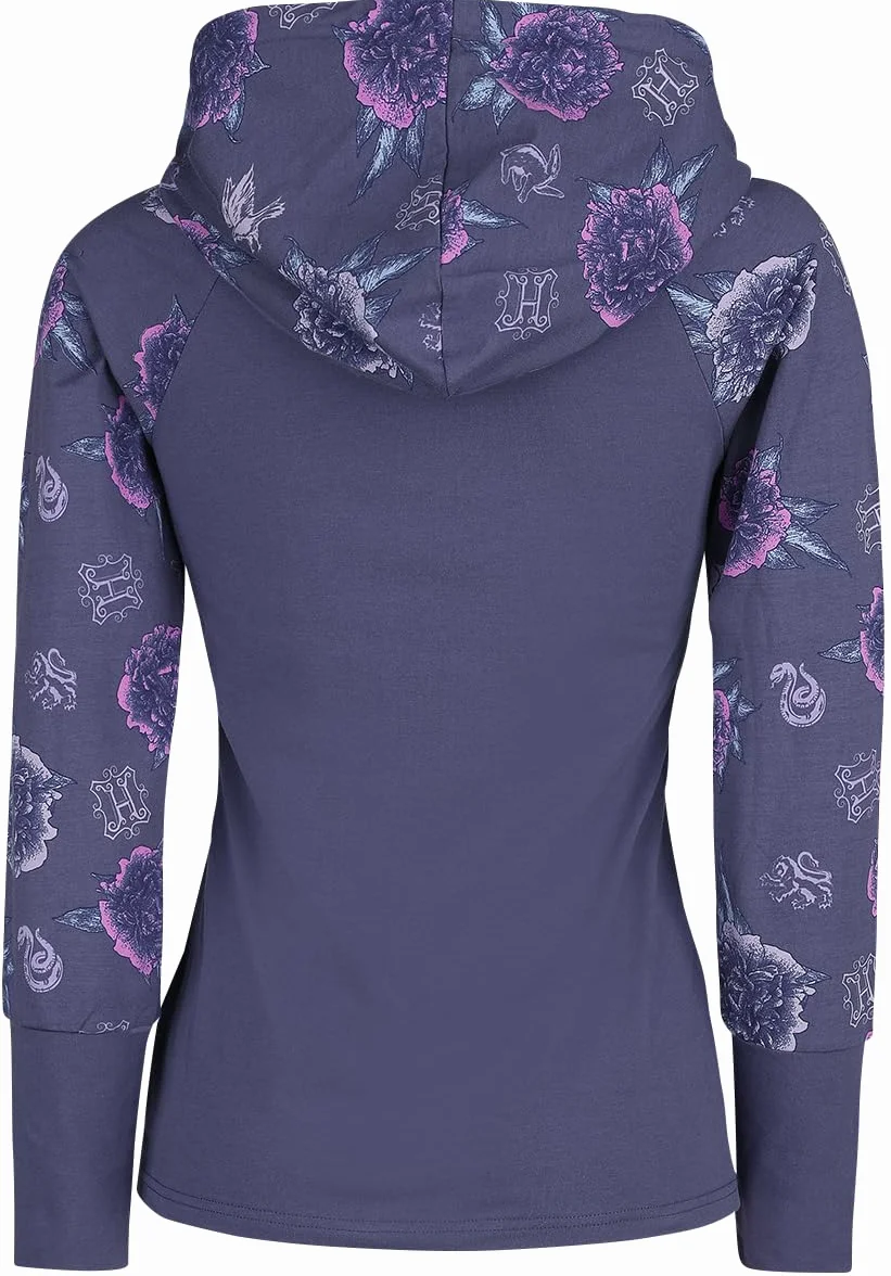 Harry Potter Escudo de Hogwarts Sudadera con Capucha Lila Mujer