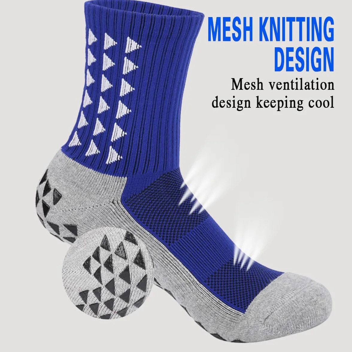 12 pares de calcetines tobilleros con cojín, calcetines deportivos para correr atléticos, calcetines de algodón antiampollas para hombres y mujeres, azul, 12 Pares Azul, 3-5