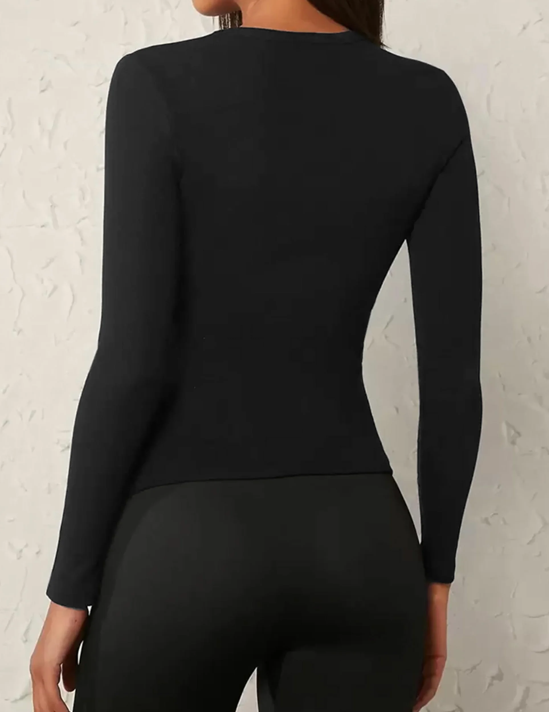 Ekoauer Camiseta Interior Térmica Mujer Manga Larga Cuello Redondo Base Layer 3 Pack, S-XXL