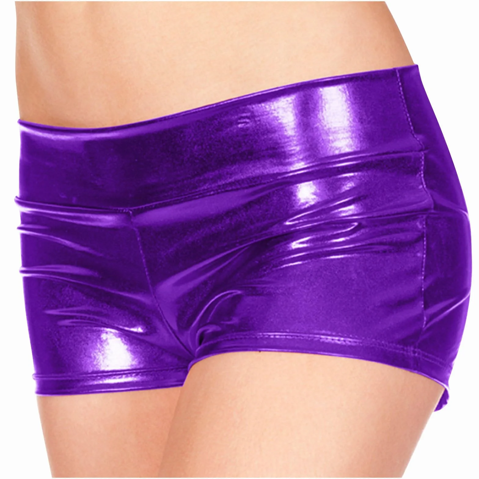 Disfraz de carnaval metálico pantalones cortos baile imitación mujer ropa interior corta