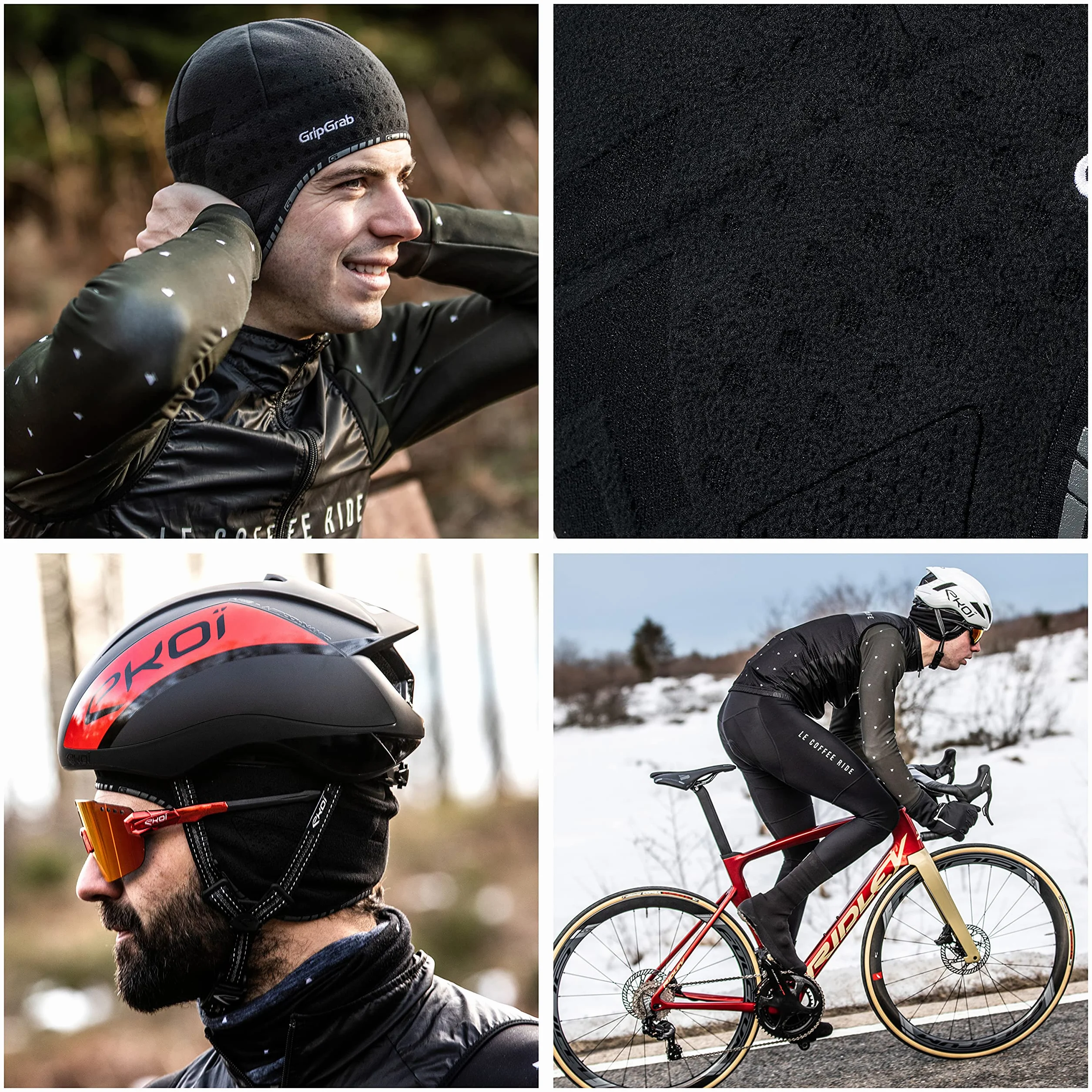 GripGrab Sotocasco de Ciclismo de Invierno Cortavientos Gorro Aviator Skull Cap Forro Polar Calentador Cabeza
