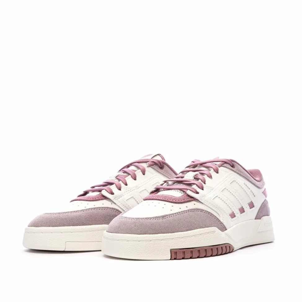 adidas - Zapatillas de deporte blancas/malvas para mujer Drop Step Low W