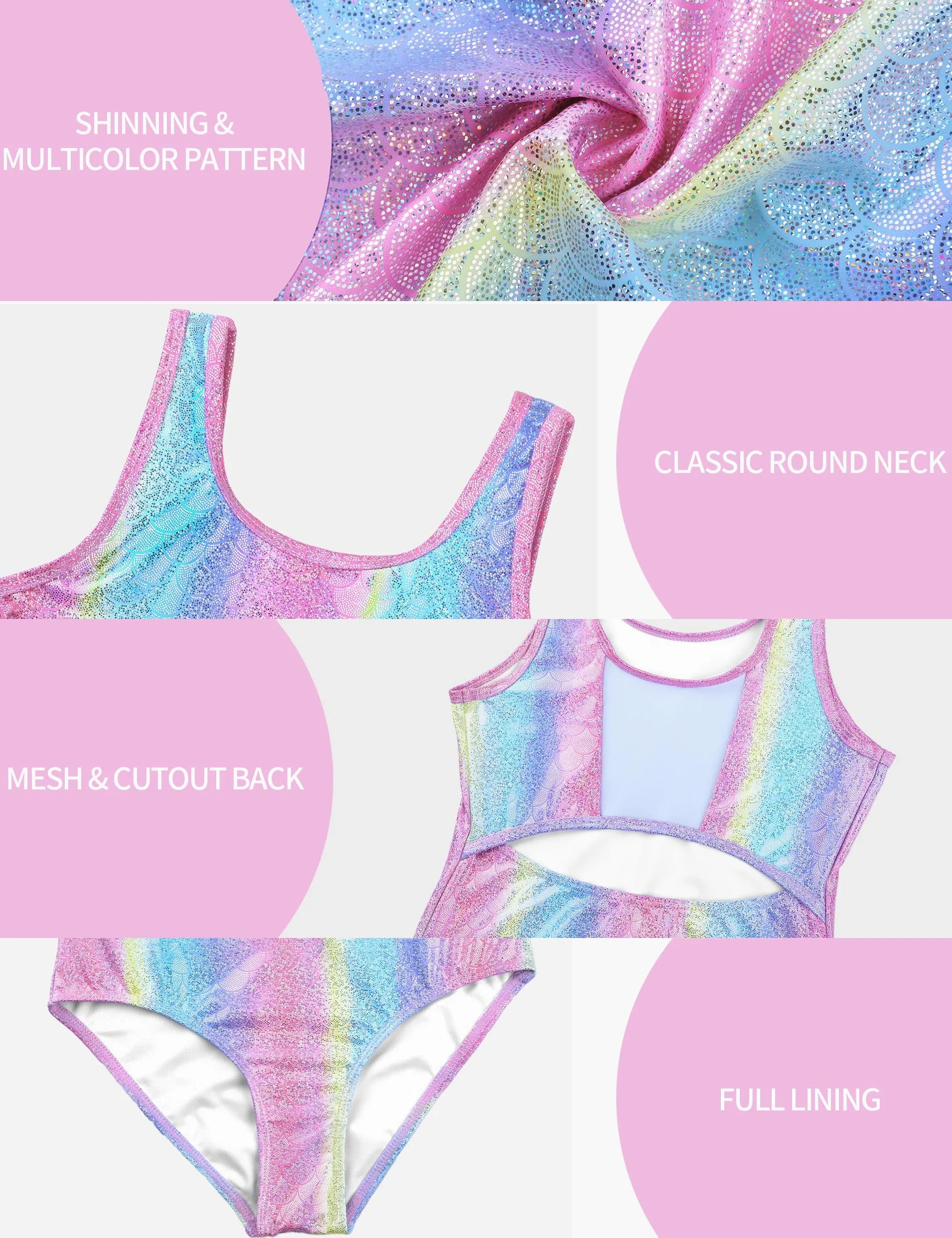 beautyin Leotardos de gimnasia para niñas, unitardos de baile, ropa deportiva con pantalones cortos