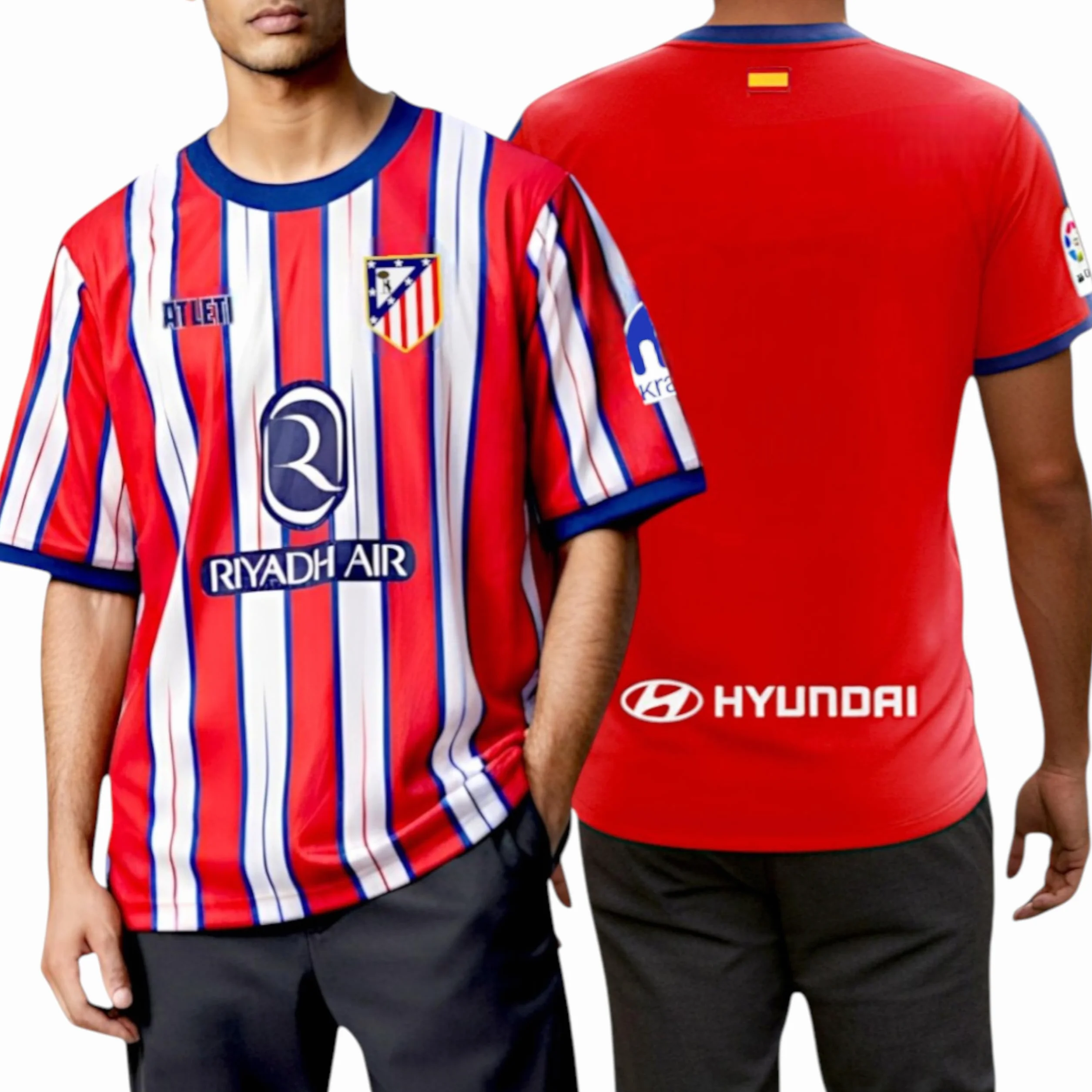 Atletico de Madrid Kit 2024-2025 | Camiseta y pantalón fútbol | Diseño local inspirado en el club | Tejido transpirable | Estilo