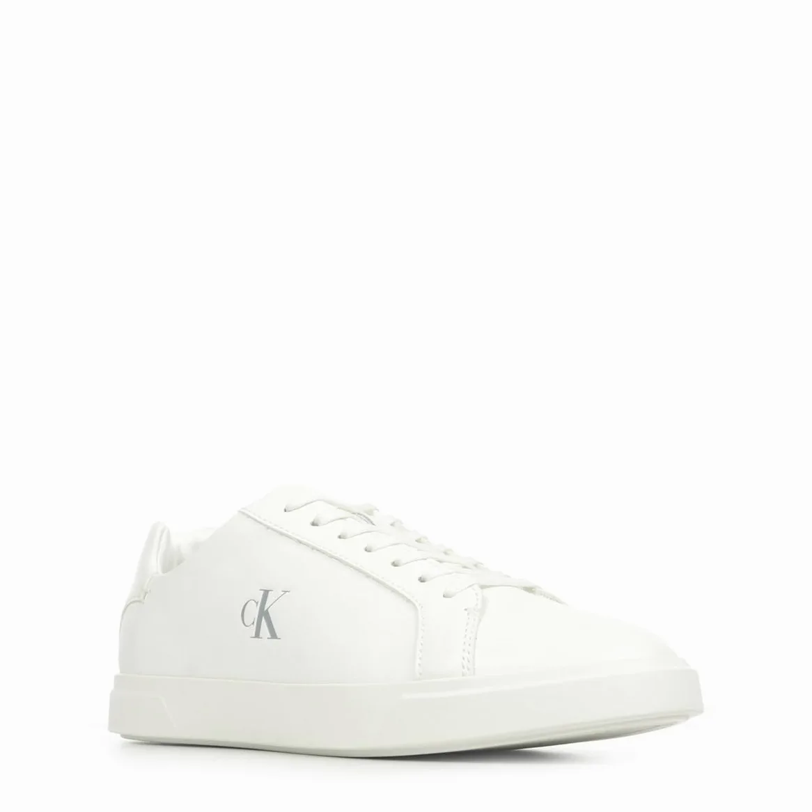Calvin Klein Sneaker con Suela Cupsole Mujer Low Pro de Piel, Blanco (Triple Bright White), 39