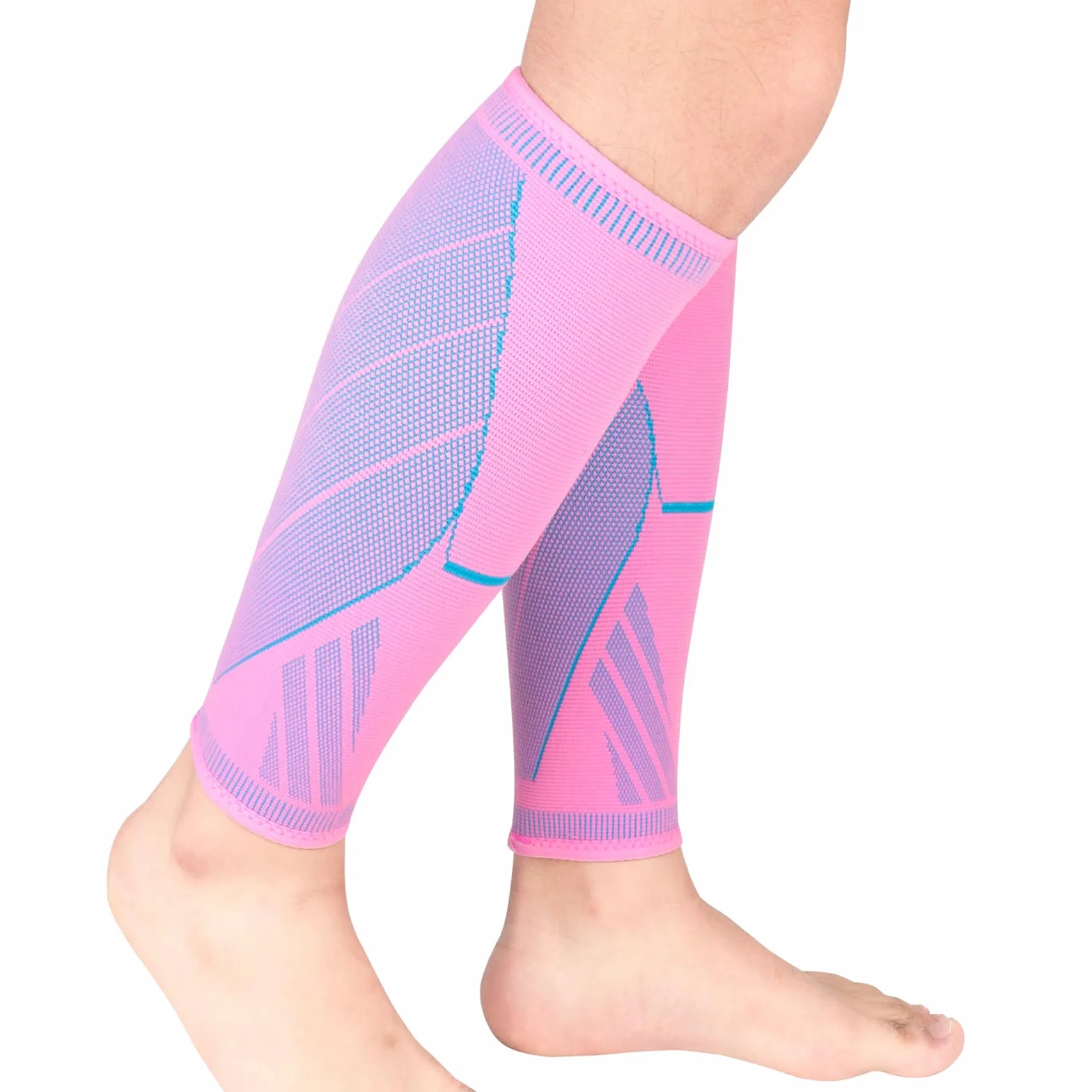 NuCamper Compresión para Pantorrillas Mujer Hombre 2 Pares, Pantorrilleras Compresion, Calcetines Compresión, Mangas para Deportes, Running, Ciclismo, Aliviar Varices, Espinilla Dolor, Calambres