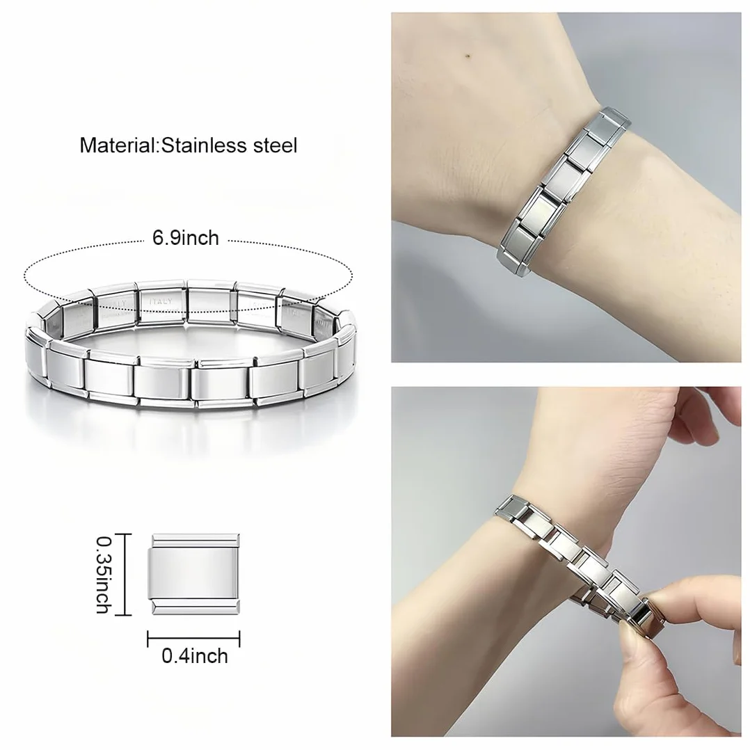 3 Piezas Italian Charms pulsera encantos 9 mm Joyería Matt Moda