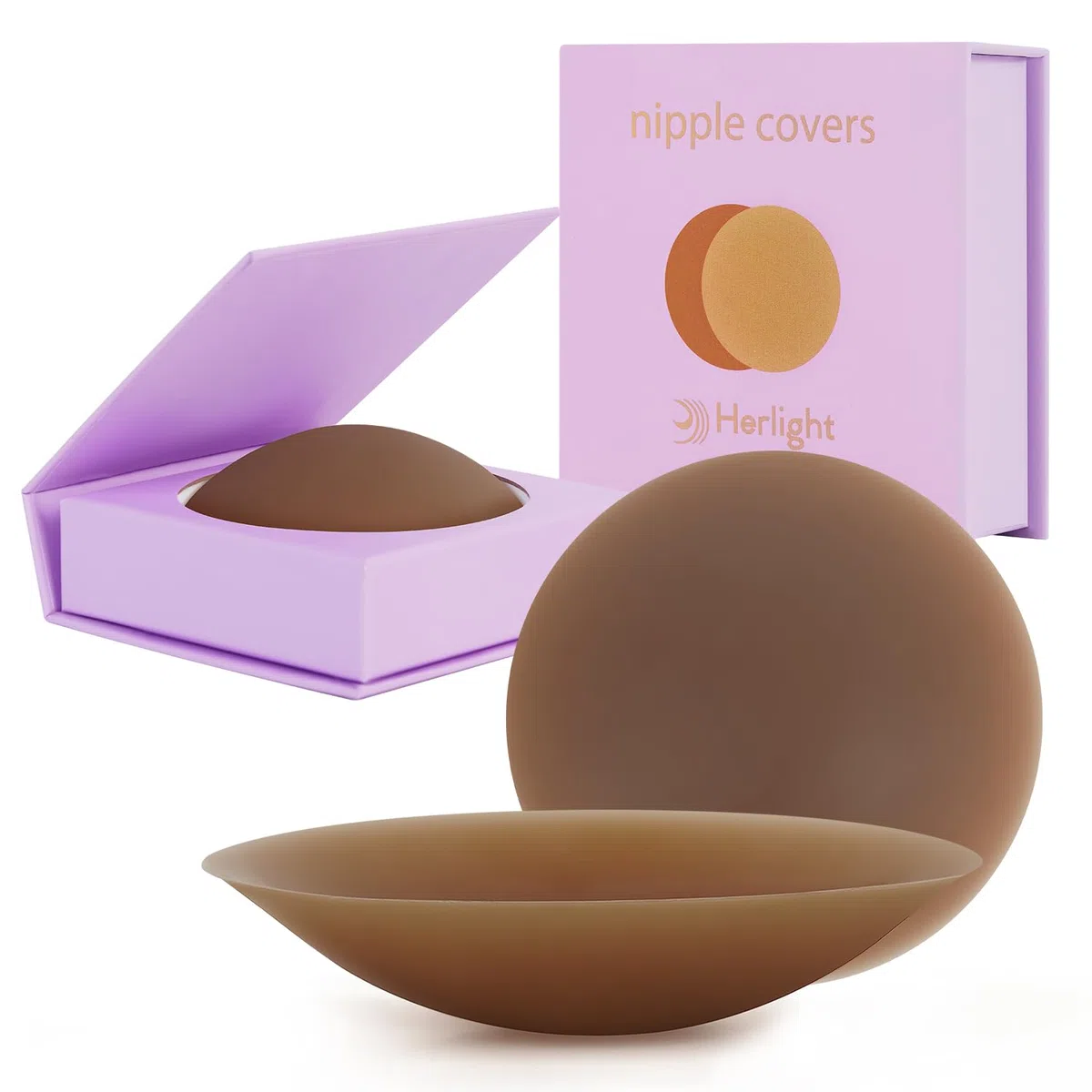 Fundas para pezones para mujer, reutilizables, adhesivas, de silicona, sin costuras, invisibles, lavables, con caja de viaje