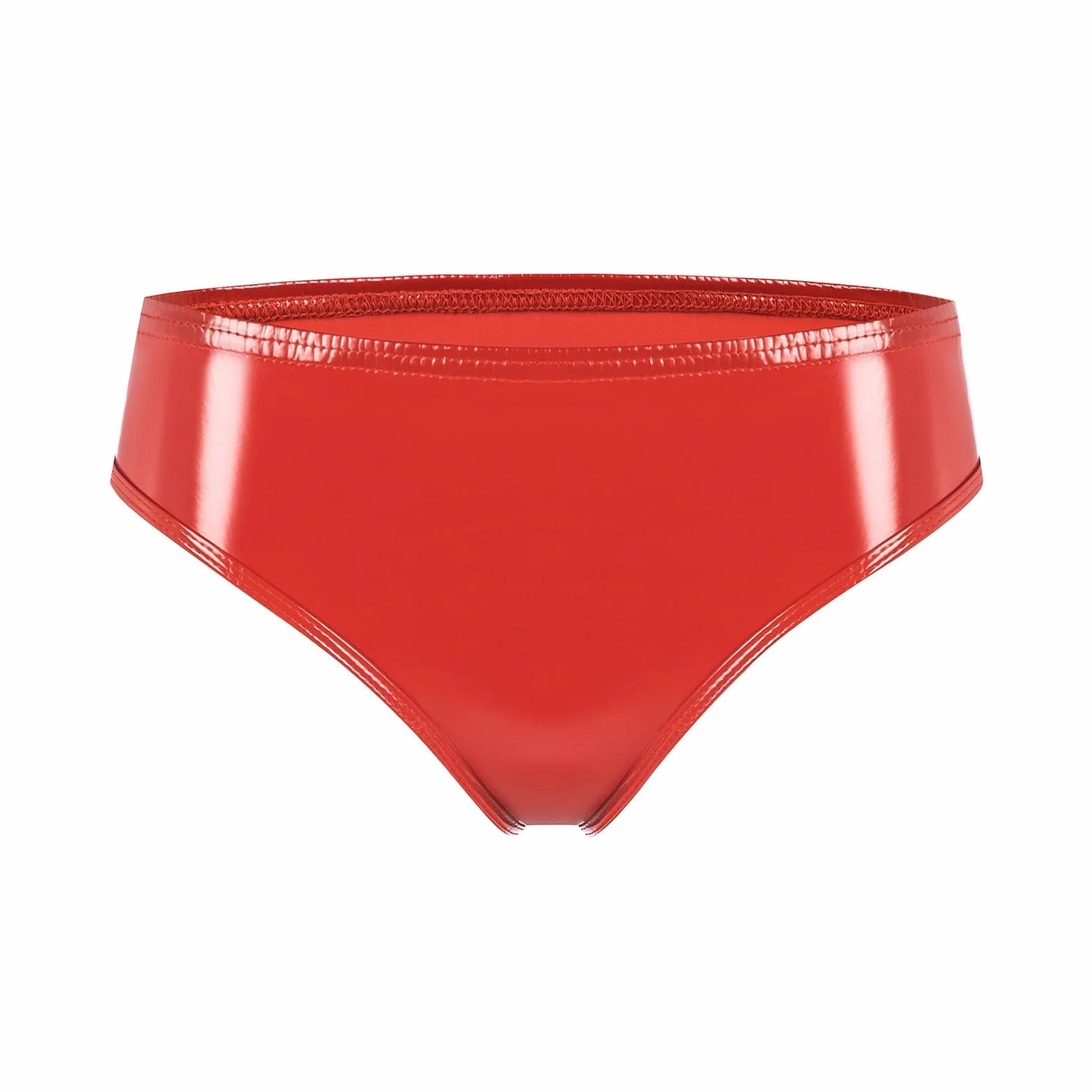 Bragas metálicas de corte alto para mujer ballet danza rojo M