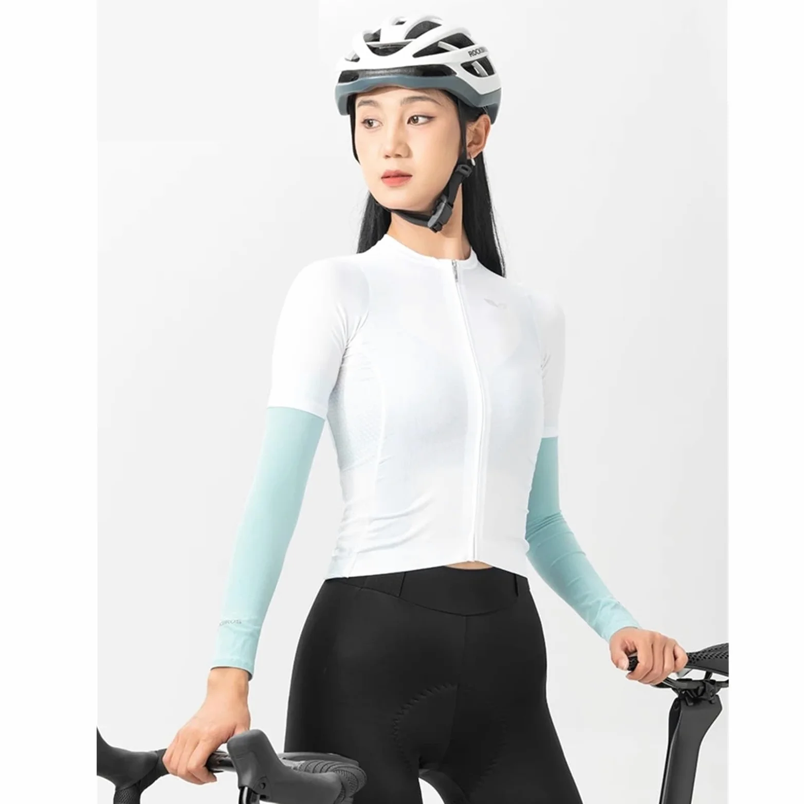 Mangas De Brazo Seda De Hielo Deportes Ciclismo Cubierta Sol Transpirable Equipo De Fitness for Correr Al Aire Libre