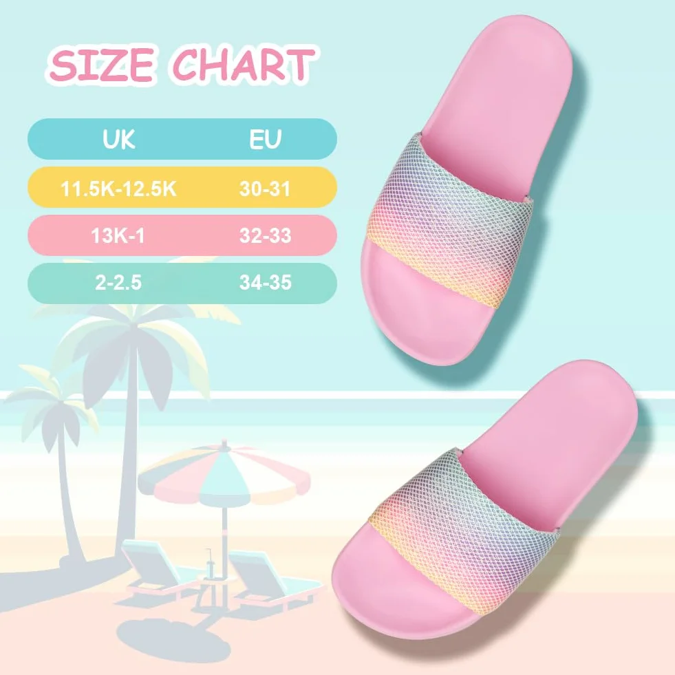 AOOWU Chanclas Niña, Zapatos de Ducha Niña, Playa Piscina Verano Zapatos, Baño Sandalias para Piscina, Ligero Antideslizante Sandalias para Playa y Baño, Sandalias Ni Niña para Tamaño 30-31
