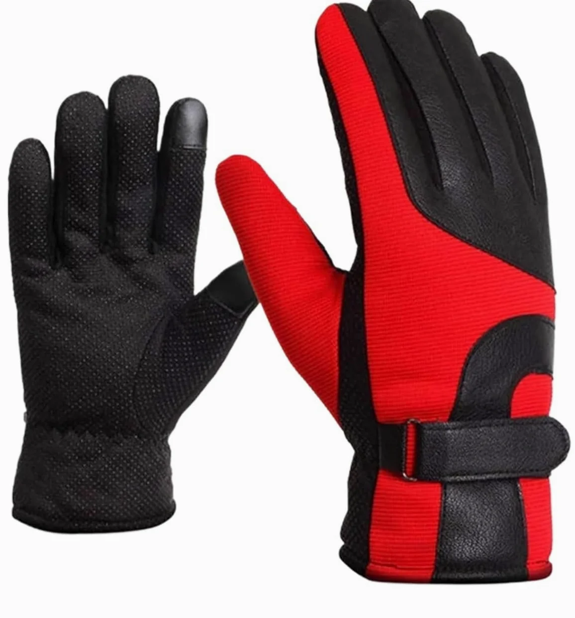 Guantes de Ciclismo Guante A Prueba De Viento Deportes Al Aire Libre Pantalla Táctil Térmico Cálido Dedo Completo Bicicleta Motocicleta Guantes Deportivos