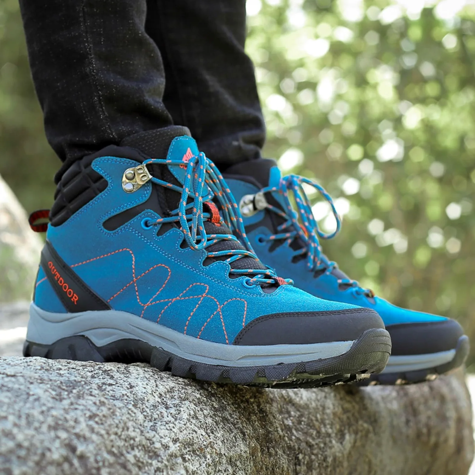 Zapatos de Hombre Pareja, Zapatos de Senderismo de Suela Gruesa, Zapatillas de montañismo al Aire Libre, Antideslizantes y Transpirables para Aventura y Naturaleza