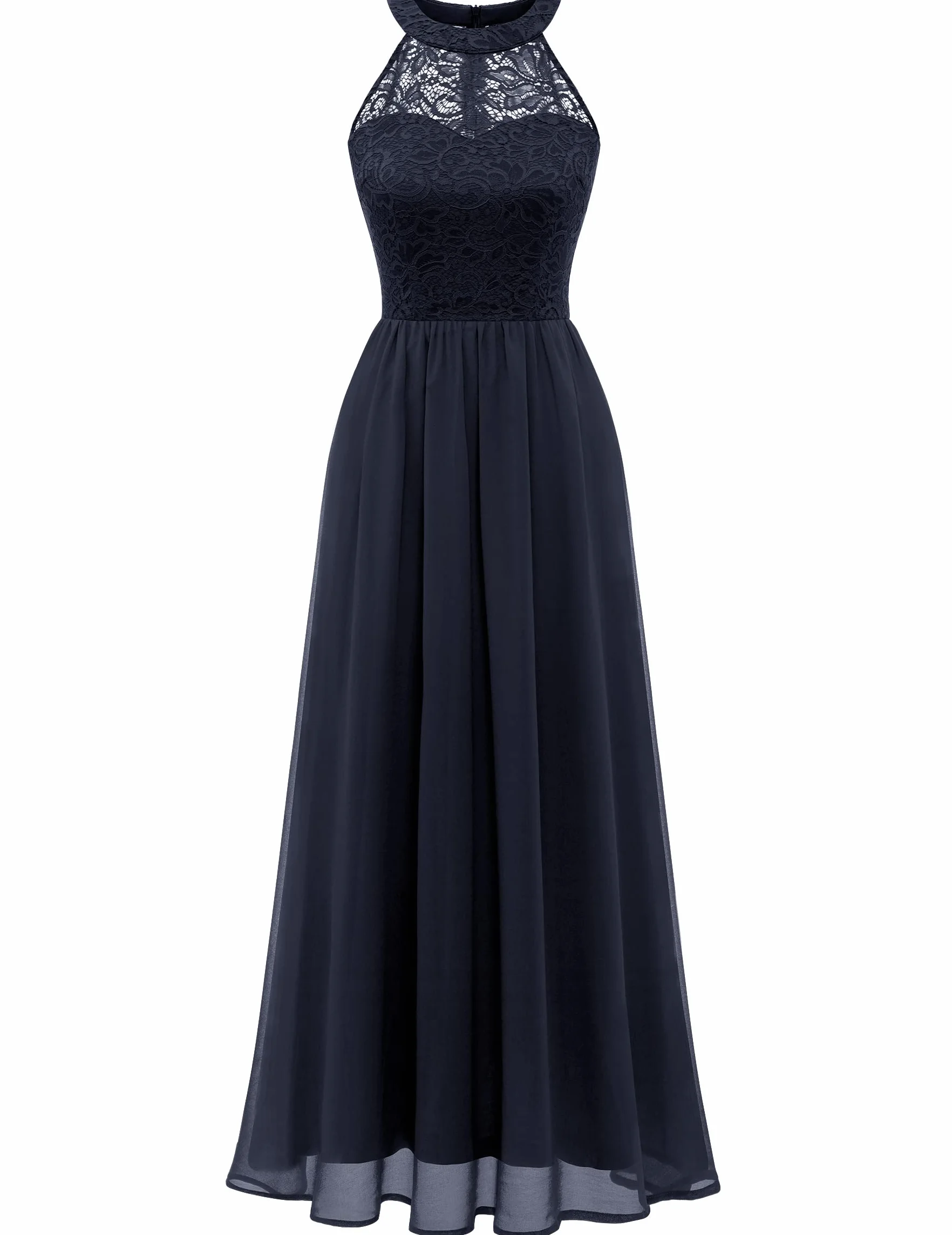 Wedtrend Vestido Largo de Dama de Honor Vestido Boda Fiesta Encaje y Gasa Elegante
