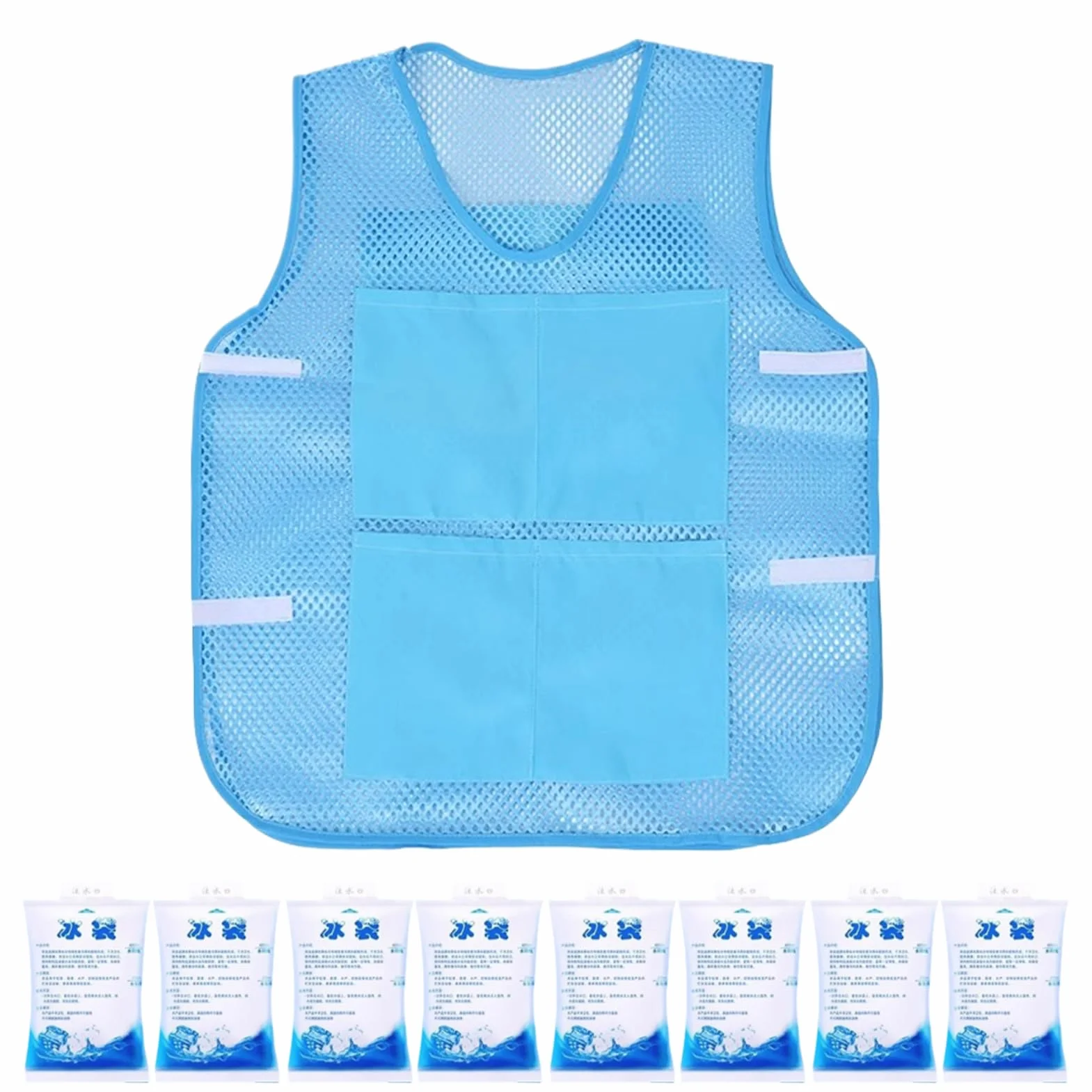 Chaleco Refrescante Para Hombres Frío Rápido 8 Paquetes De Gel Ropa Tecnológica Trabajo Al Aire Libre Deportes Viajes