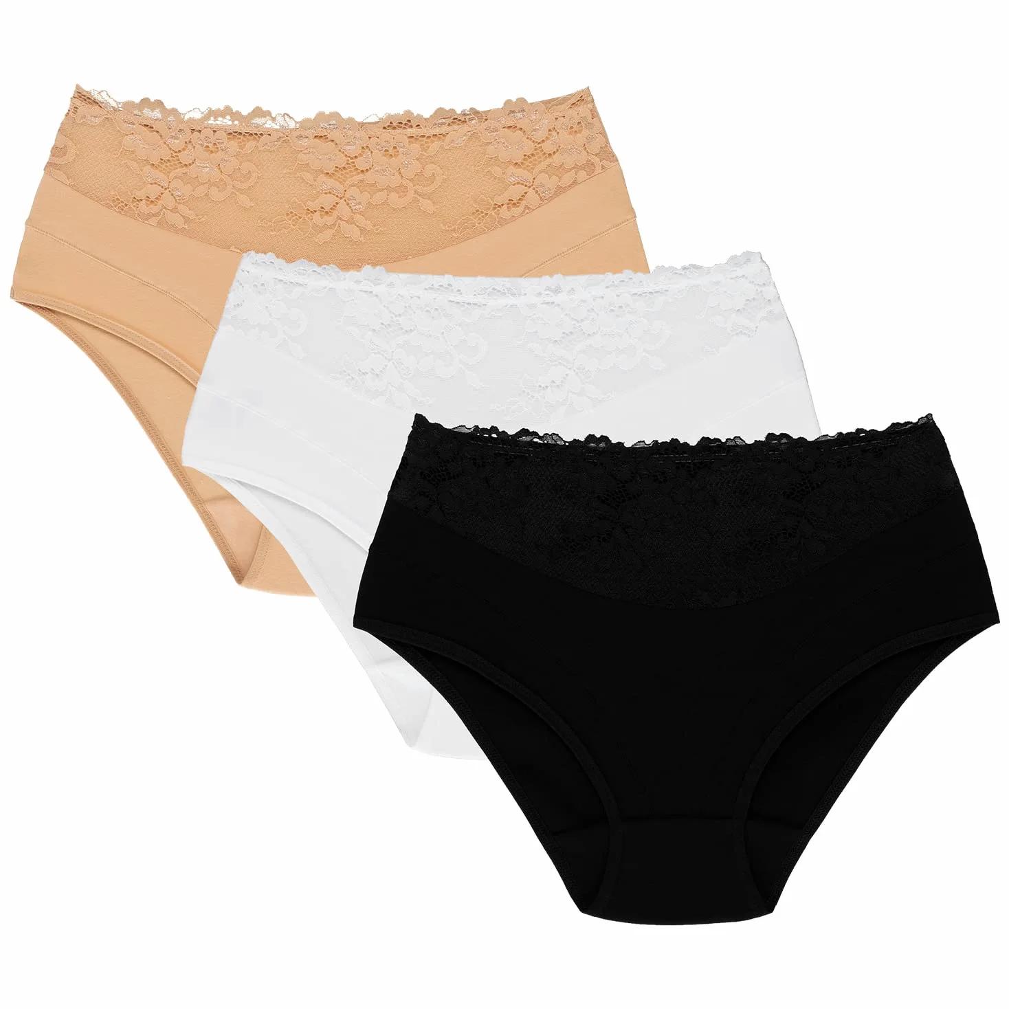 WOLBar Braguitas Clásicas con Encaje para Mujer WB415