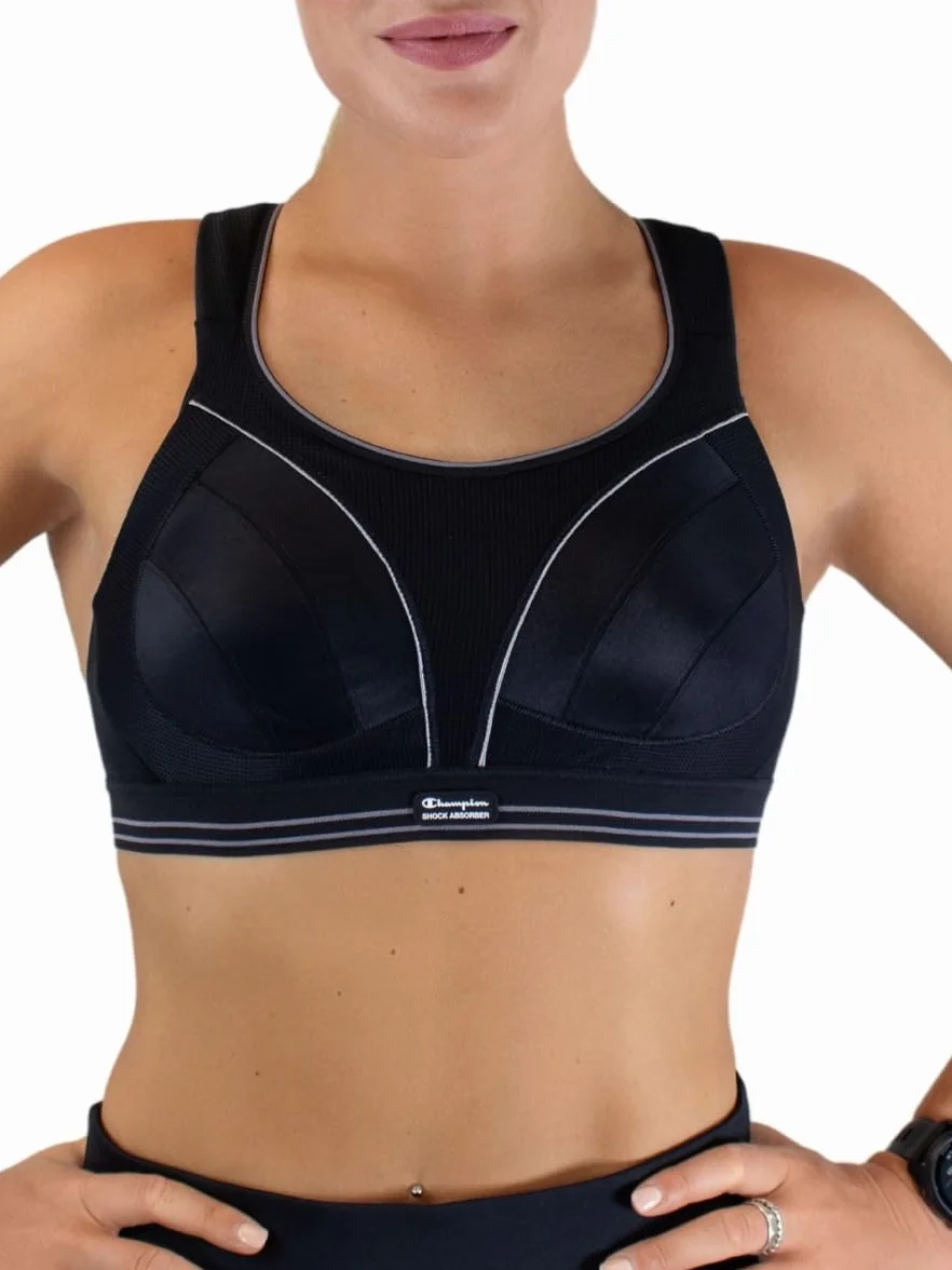 Champion Sa S5044 Ultimate Run Bra Sujetador Deportivo, Negro, 80G para Mujer