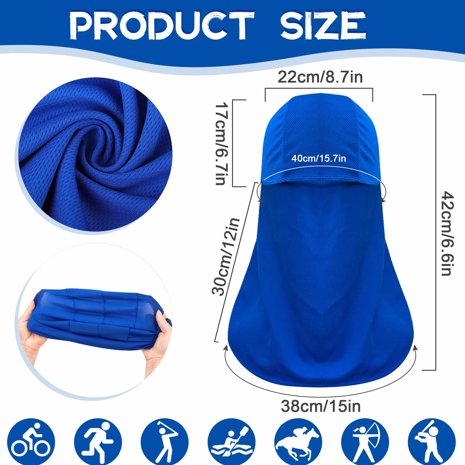 Forros de Casco Gorro de Absorber Sudor Bandana Ciclismo Hombre con Solapa de Cuello 3 Piezas