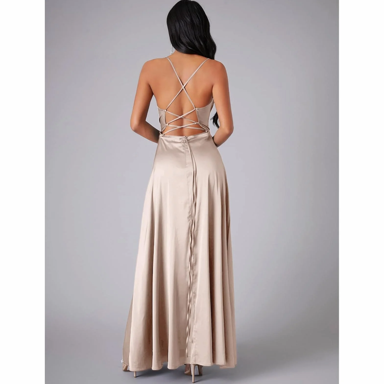 Vestido de verano para mujer, sin mangas, con abertura lateral, falda de noche, elegante, acampanada, casual, ajustado, cintura alta, HUTALIM