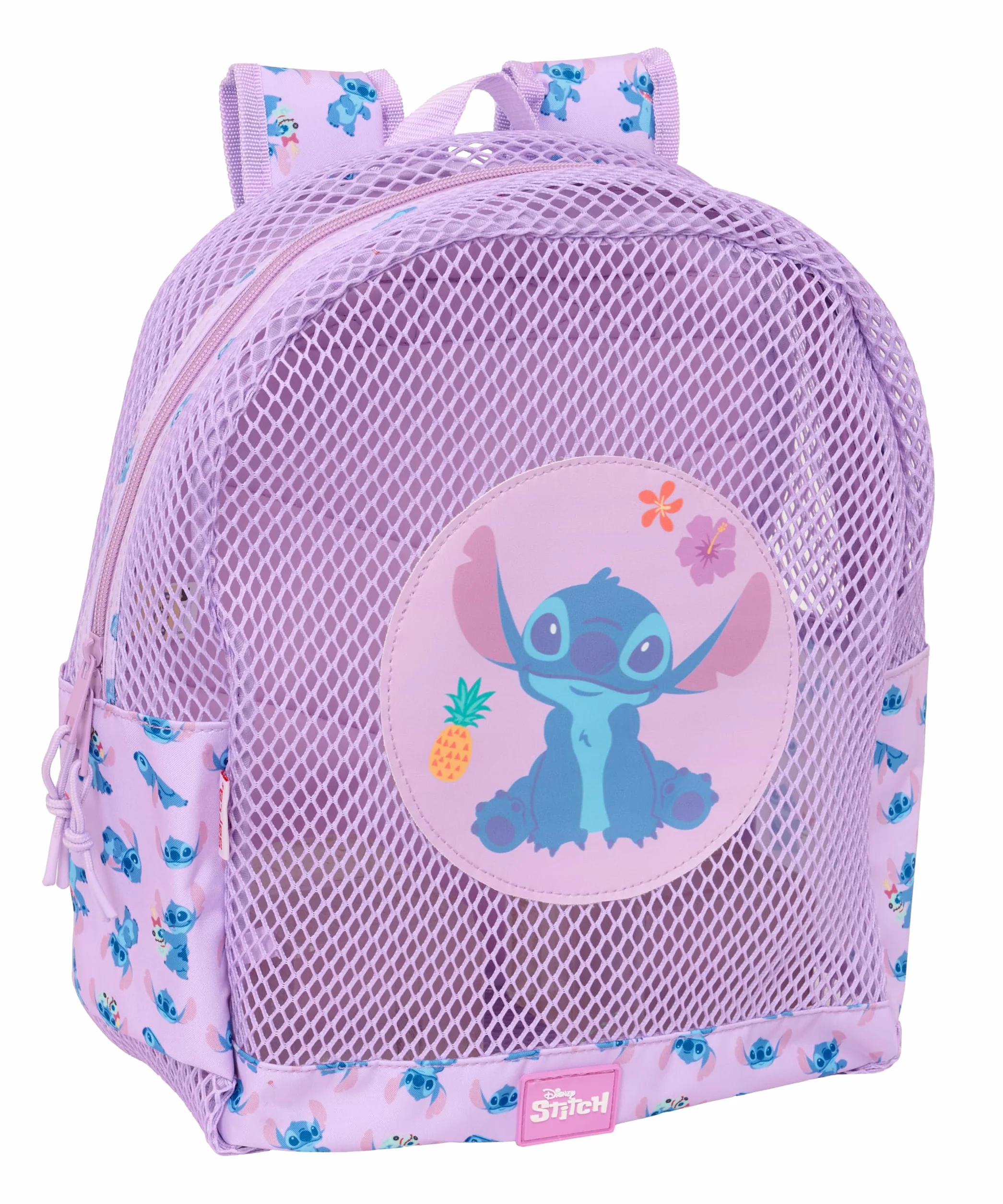 STITCH - Mochila Infantil de Playa, Anti Arena, con Asas, Fácil Limpieza, Ideal para Niños de Diferentes Edades, Cómoda y Versátil, 32x12x38 cm