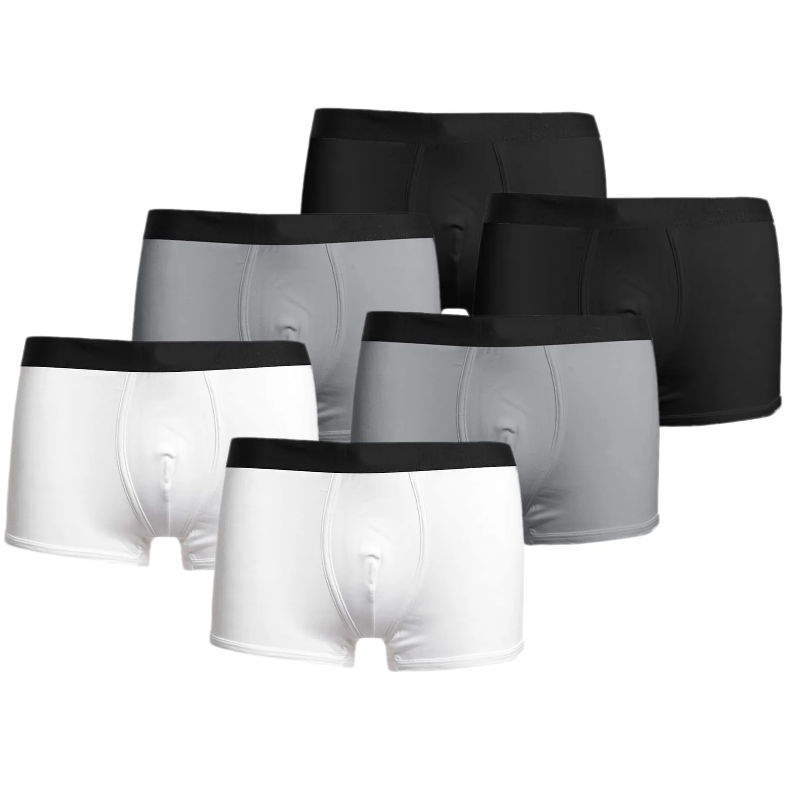 Pack de 6 calzoncillos tipo bóxer para hombre, de algodón, cómodos y suaves, estilo retro con cintura elástica, calzoncillos tipo bóxer, calzoncillos deportivos para uso diario, deportes, viajes