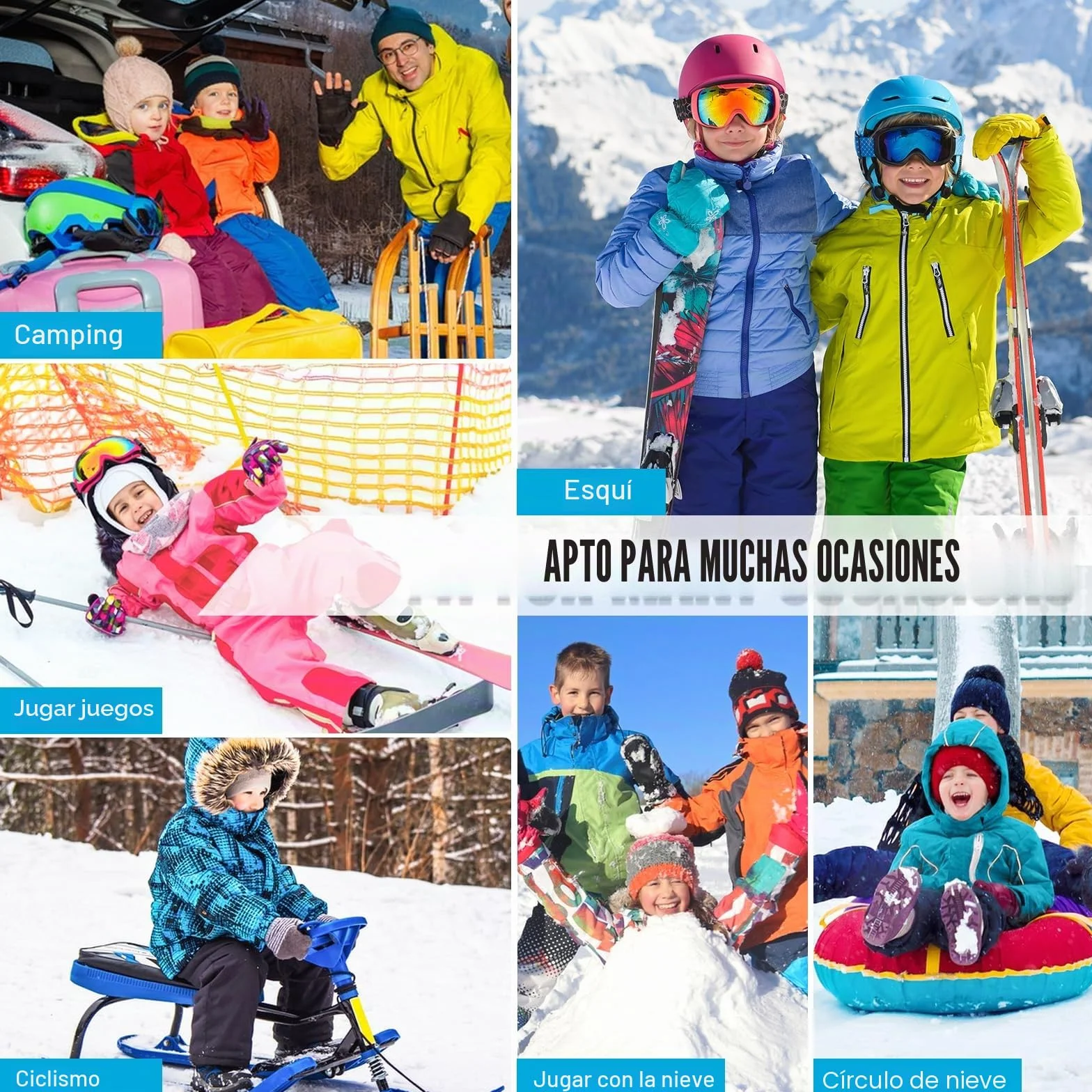 Pasamontañas Térmico Niños 4-13 Años, Máscara de Esquí Ciclismo con Forro Polar y Calentador de Cuello