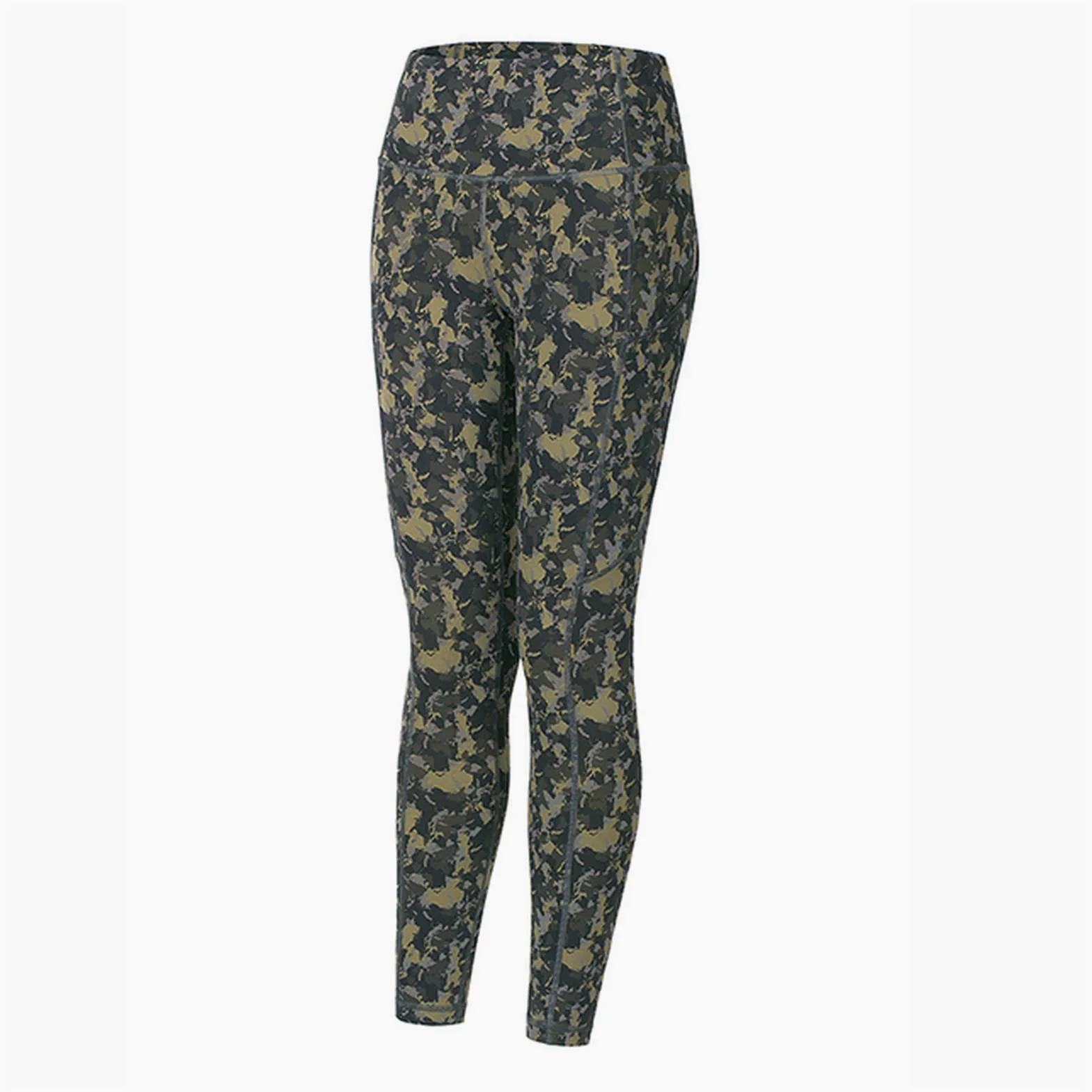 Polainas Impermeables Pantalones de yoga de cintura alta de las mujeres con bolsillos desnudos sentimientos de entrenamiento Leggings Polainas Trail Running ( Color : Texture pattern37 , Size : Large