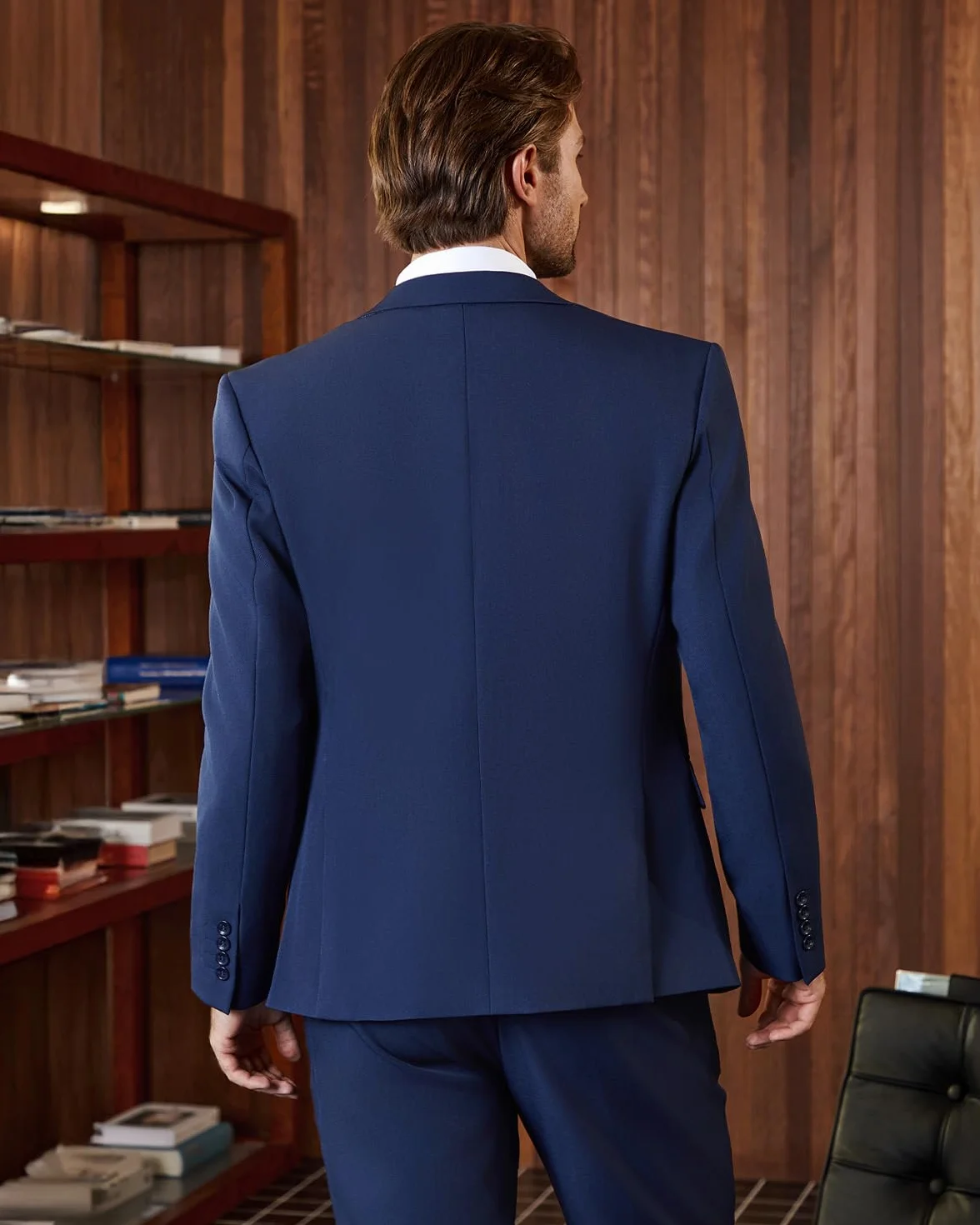 Traje Hombre 3 Piezas Slim Fit 2 Botones Chaqueta Chaleco Pantalón