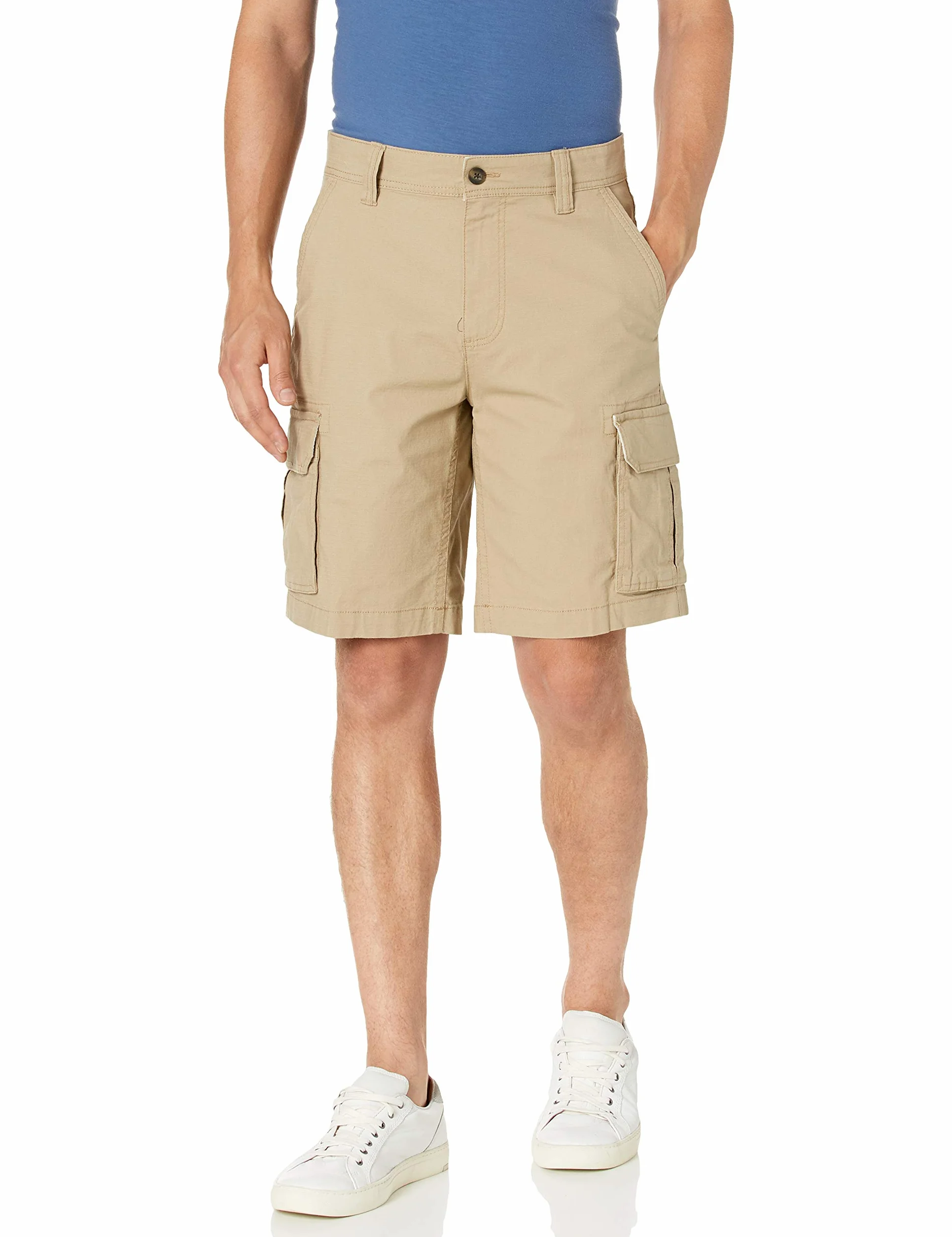 Amazon Essentials Hombre Pantalones Cortos Cargo Ligeros y Elásticos de Tejido Ripstop de 25cm