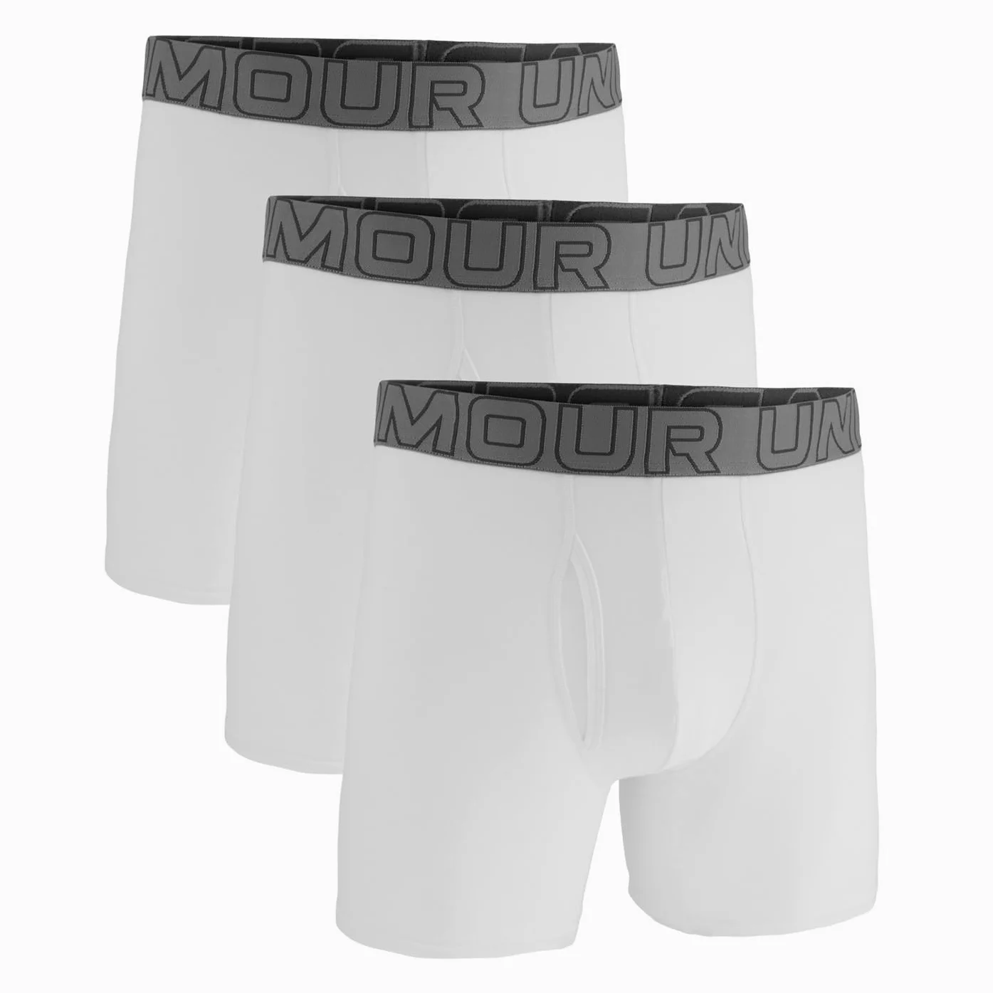 Under Armour Men's Performance Cotton 6" 3 Pack Solid Boxer Briefs Boxers Hombre (Pack de 3)