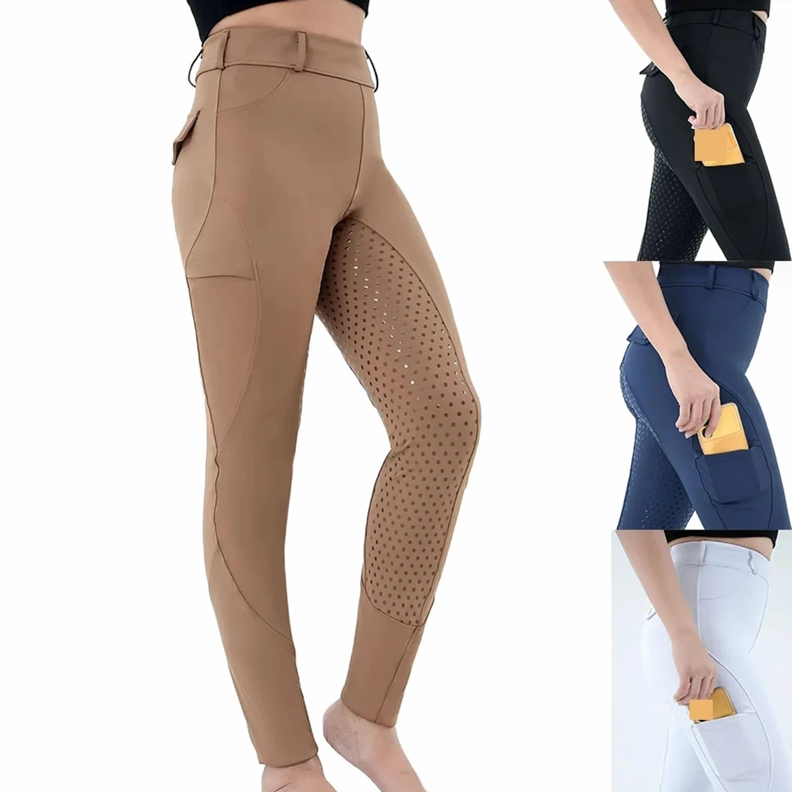 Pantalones de equitación for Mujer, Pantalones Montar con Asiento Completo, Mallas Entrenamiento Ecuestre para Ciclismo Y Deportes